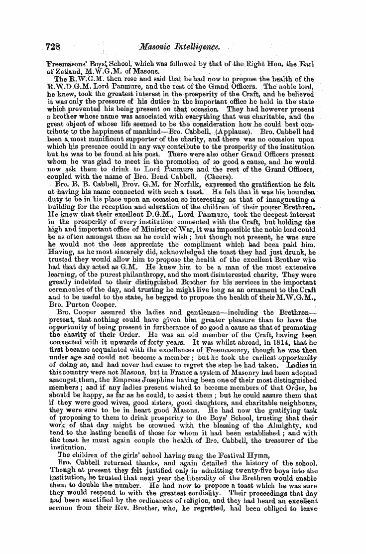 The Freemasons' Monthly Magazine: 1857-09-01 - The Boys' School.