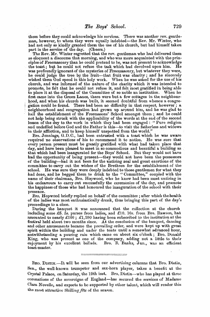 The Freemasons' Monthly Magazine: 1857-09-01 - The Boys' School.