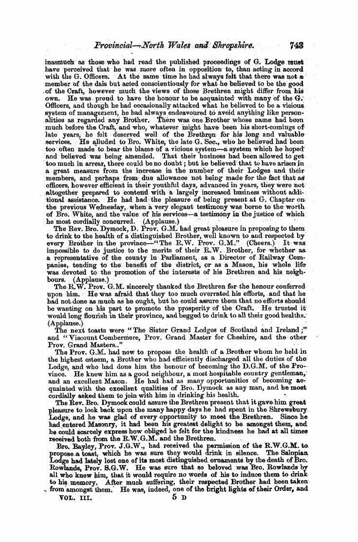 The Freemasons' Monthly Magazine: 1857-09-01 - Provincial.