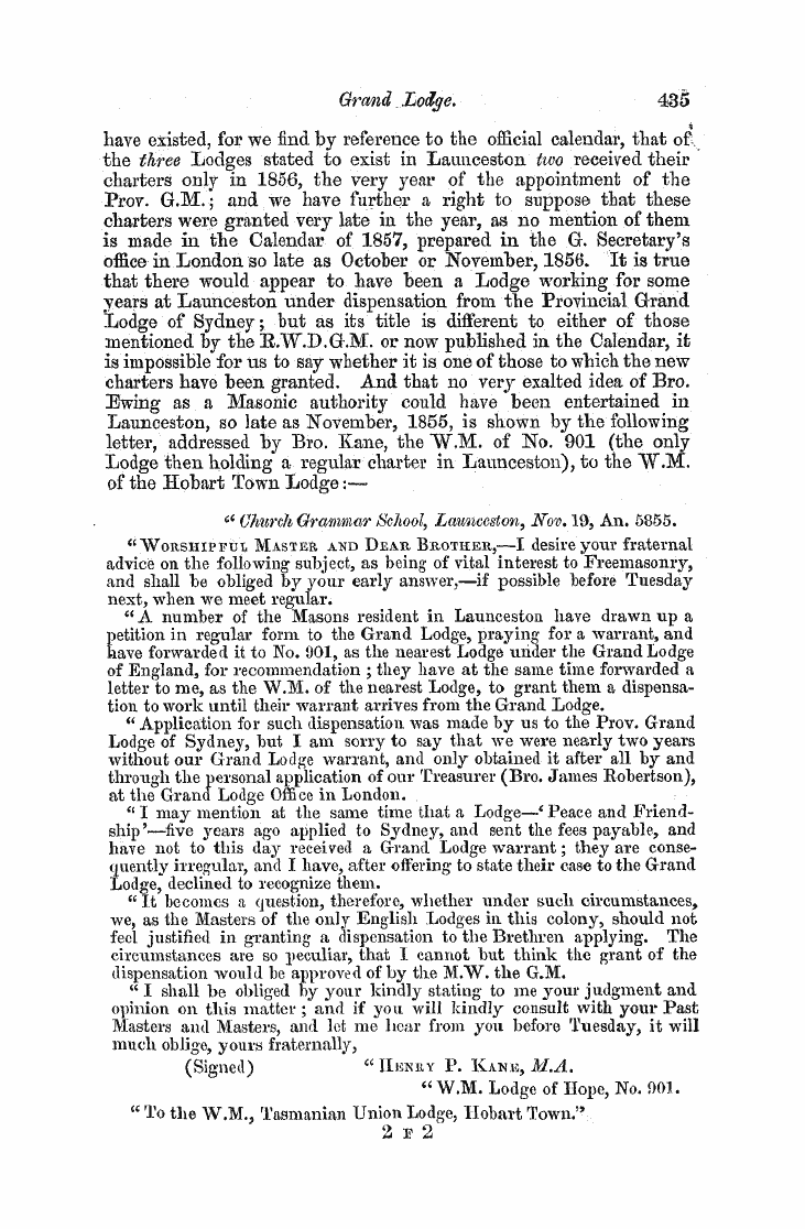 The Freemasons' Monthly Magazine: 1858-03-01 - Grand Lodge