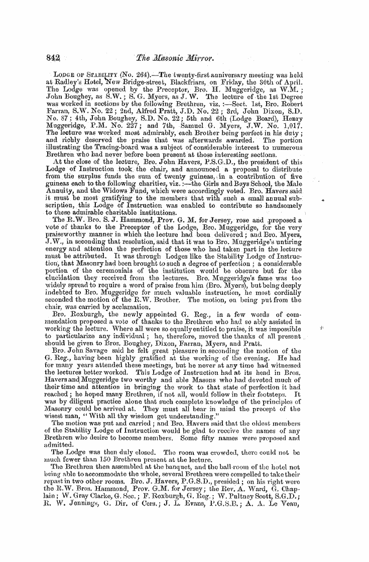 The Freemasons' Monthly Magazine: 1858-05-01 - The Mmonic Mi Rio E.