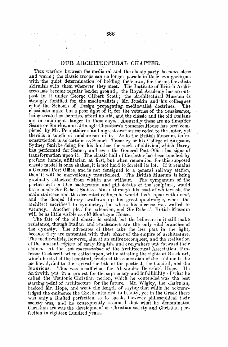 The Freemasons' Monthly Magazine: 1858-05-01 - Our Architectural Chapter.