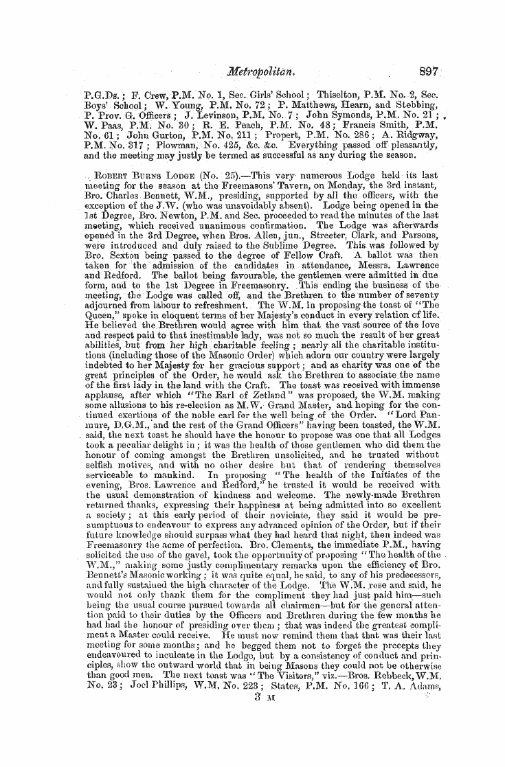 The Freemasons' Monthly Magazine: 1858-05-01 - The Masonic Ure0e.