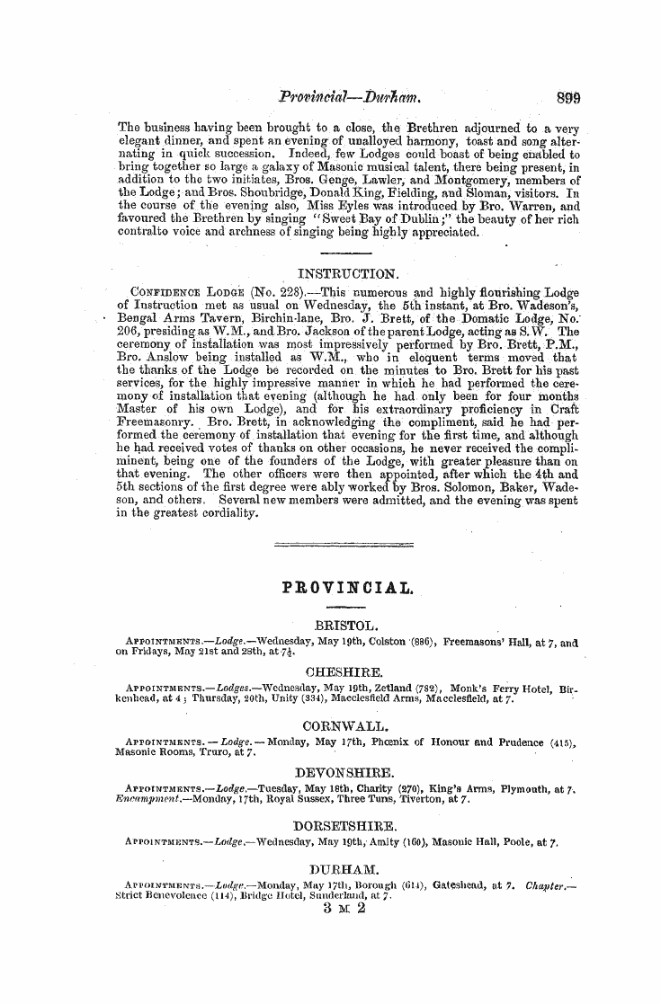 The Freemasons' Monthly Magazine: 1858-05-01 - The Masonic Ure0e.