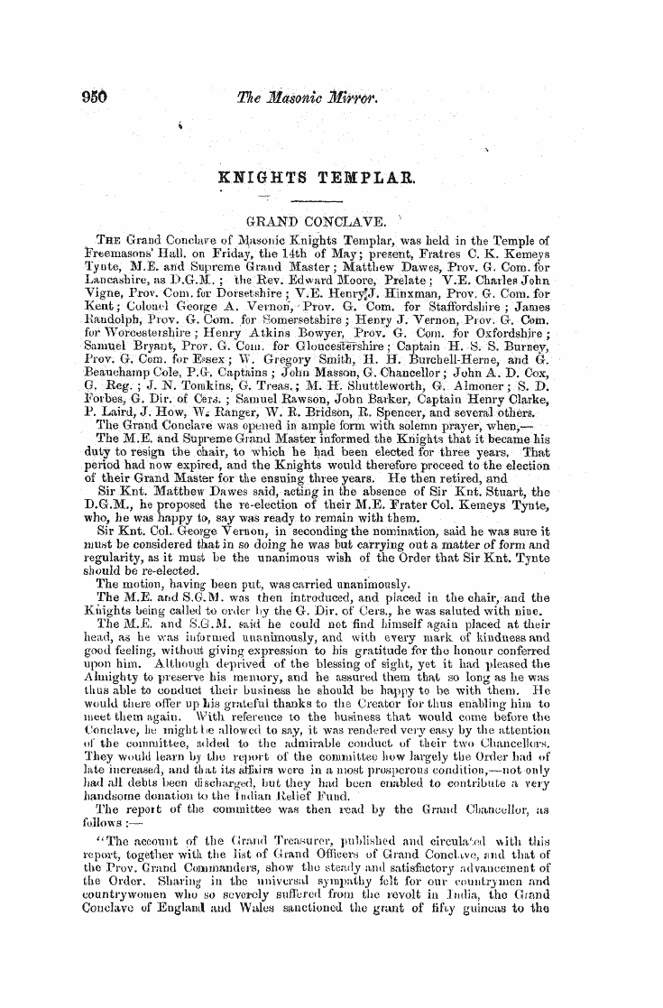 The Freemasons' Monthly Magazine: 1858-05-01 - Kluights Templab.