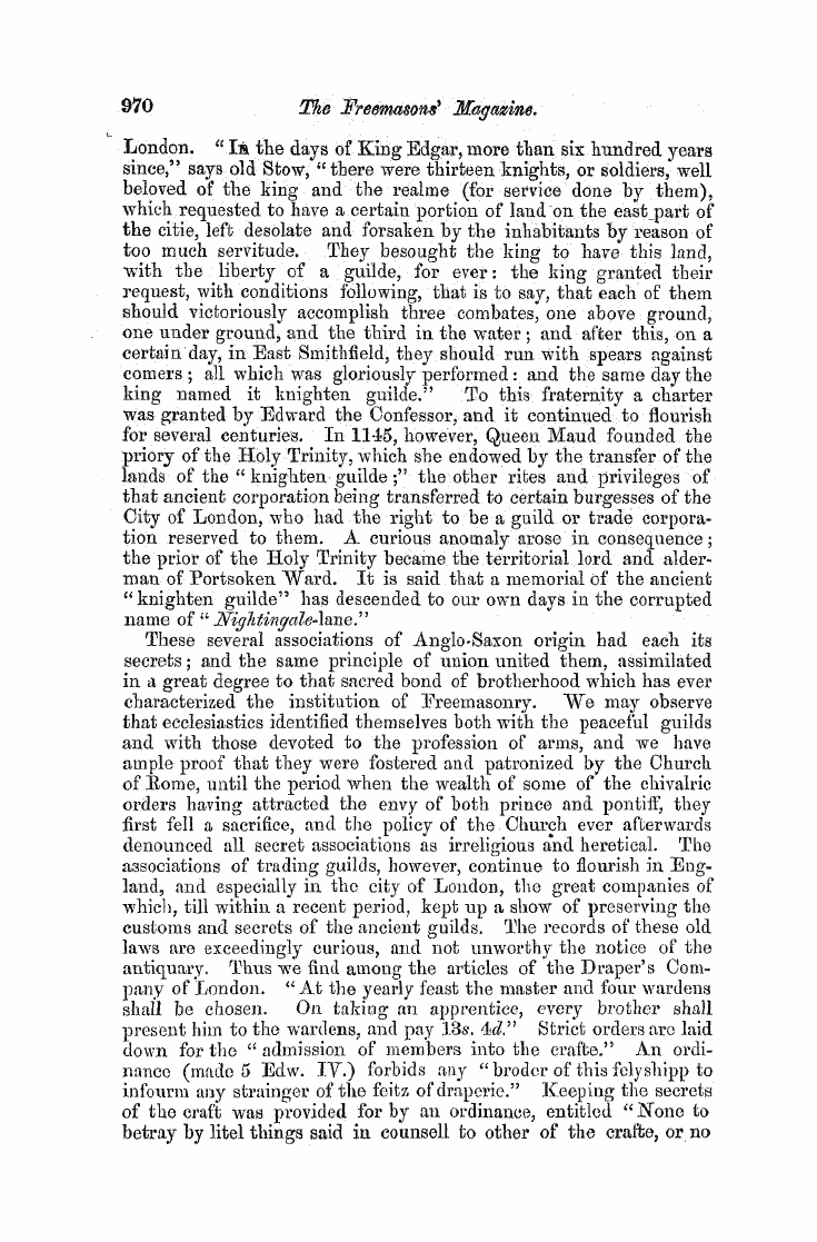 The Freemasons' Monthly Magazine: 1858-05-01 - Among Their Ranks Were Many Learned Eccl...