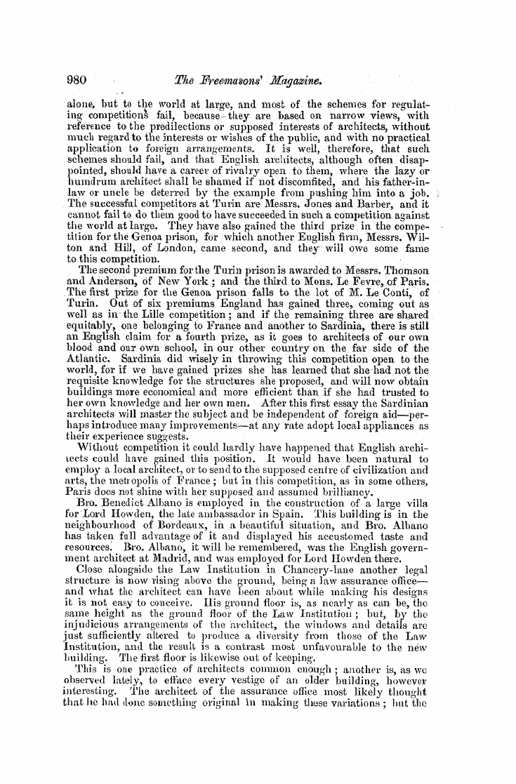 The Freemasons' Monthly Magazine: 1858-05-01 - Our Architectural Ohapter.