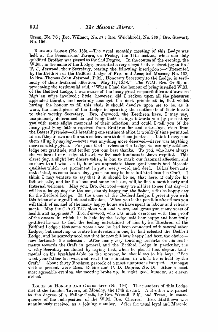 The Freemasons' Monthly Magazine: 1858-05-01 - The ;Lltasd^; Mlftftoe.