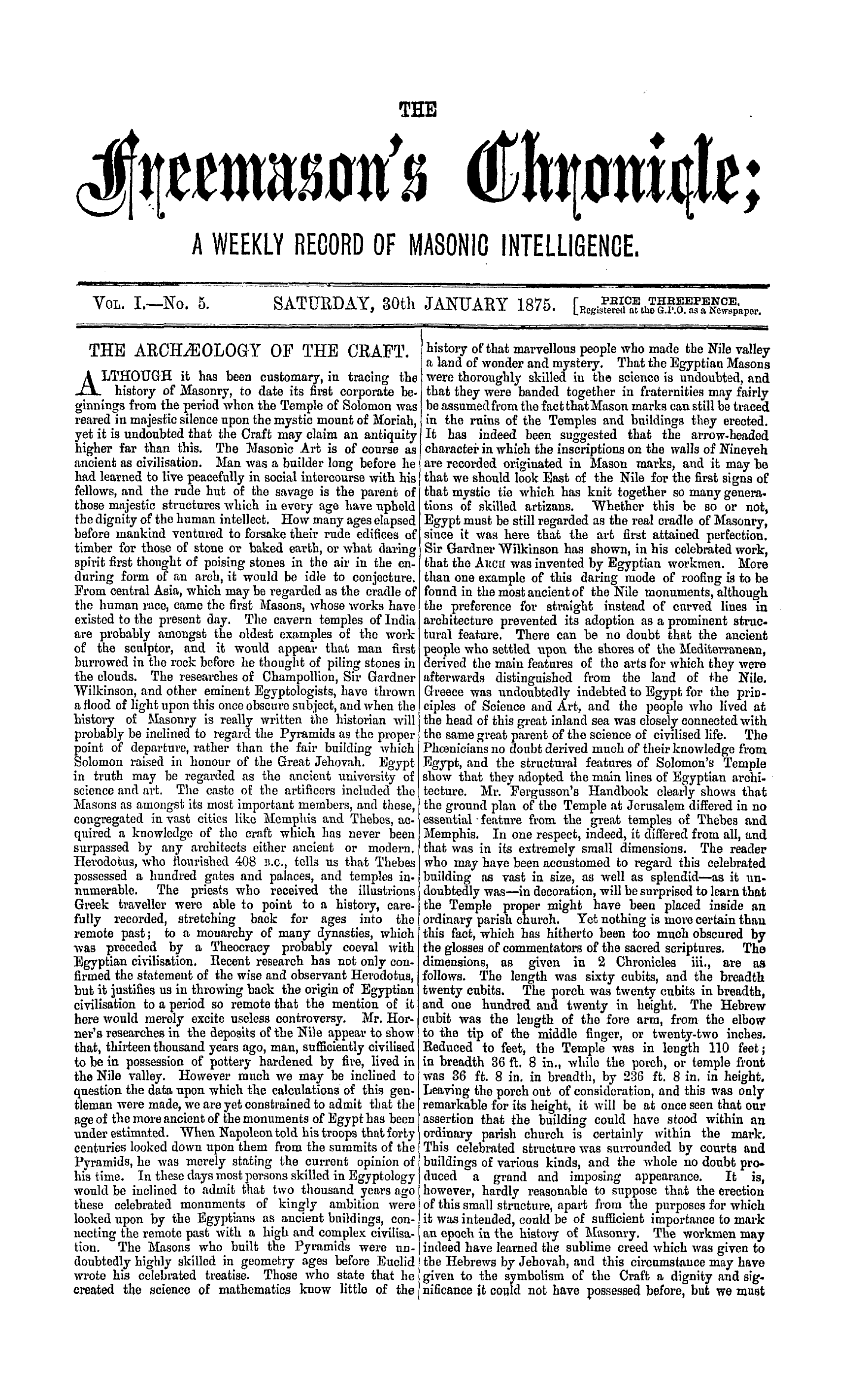The Freemason's Chronicle