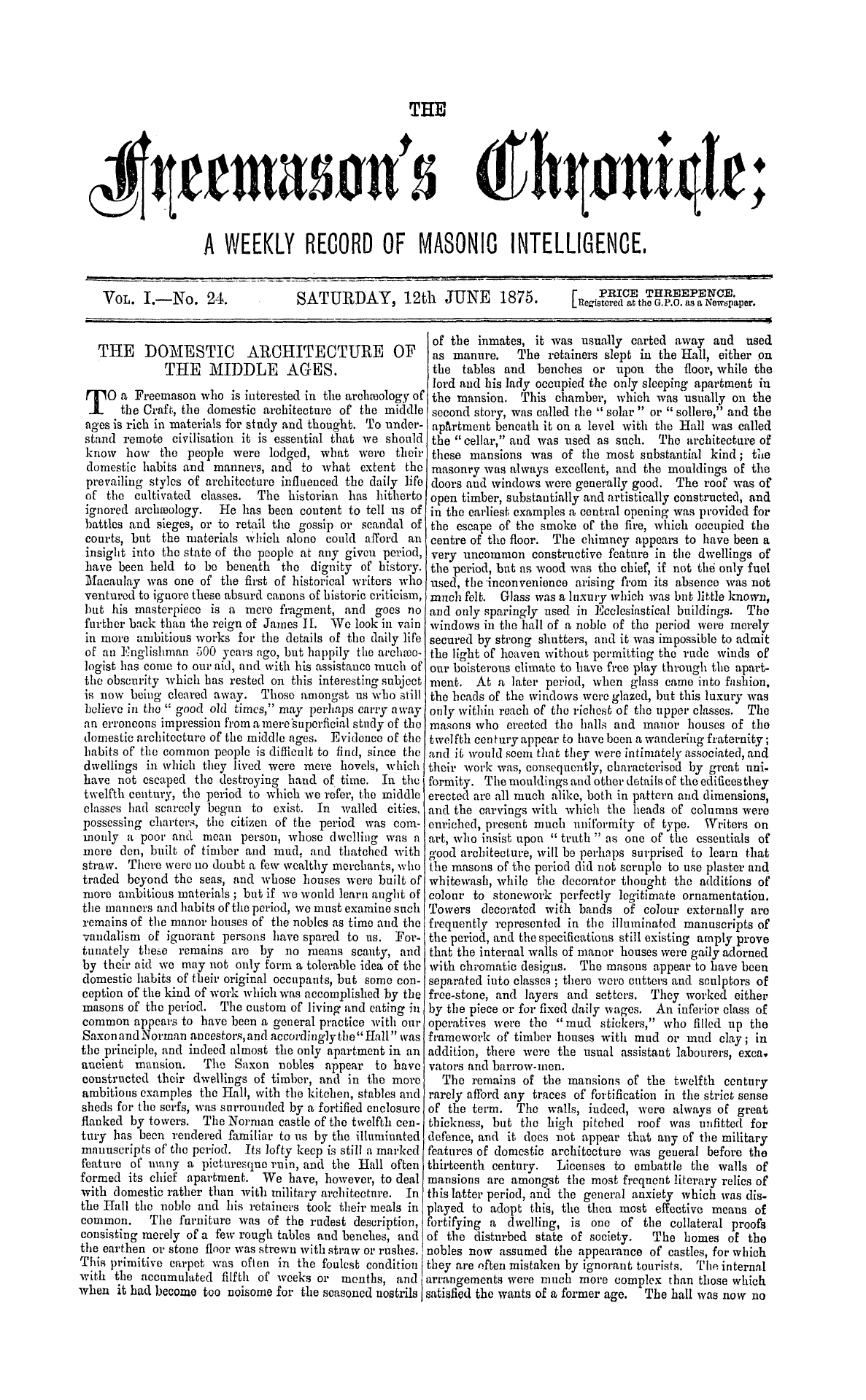 The Freemason's Chronicle