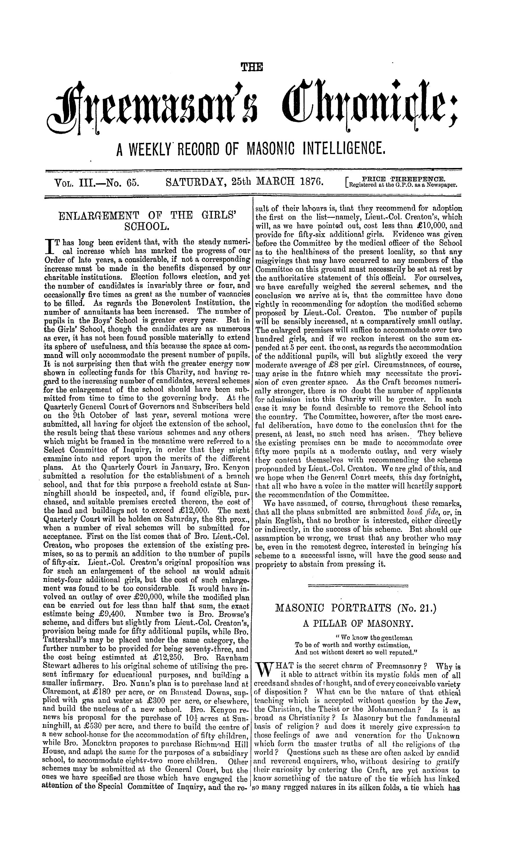 The Freemason's Chronicle