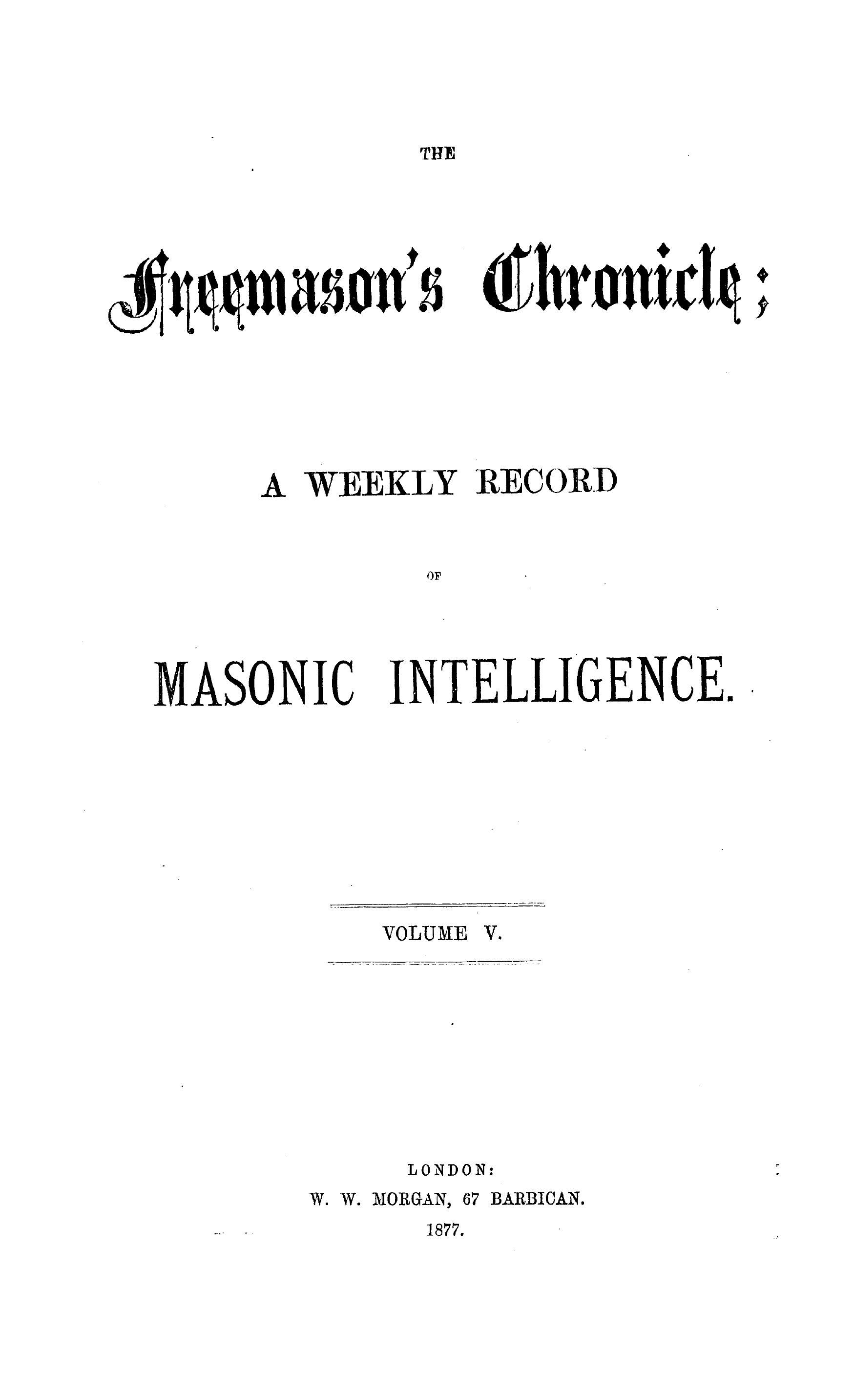 The Freemason's Chronicle