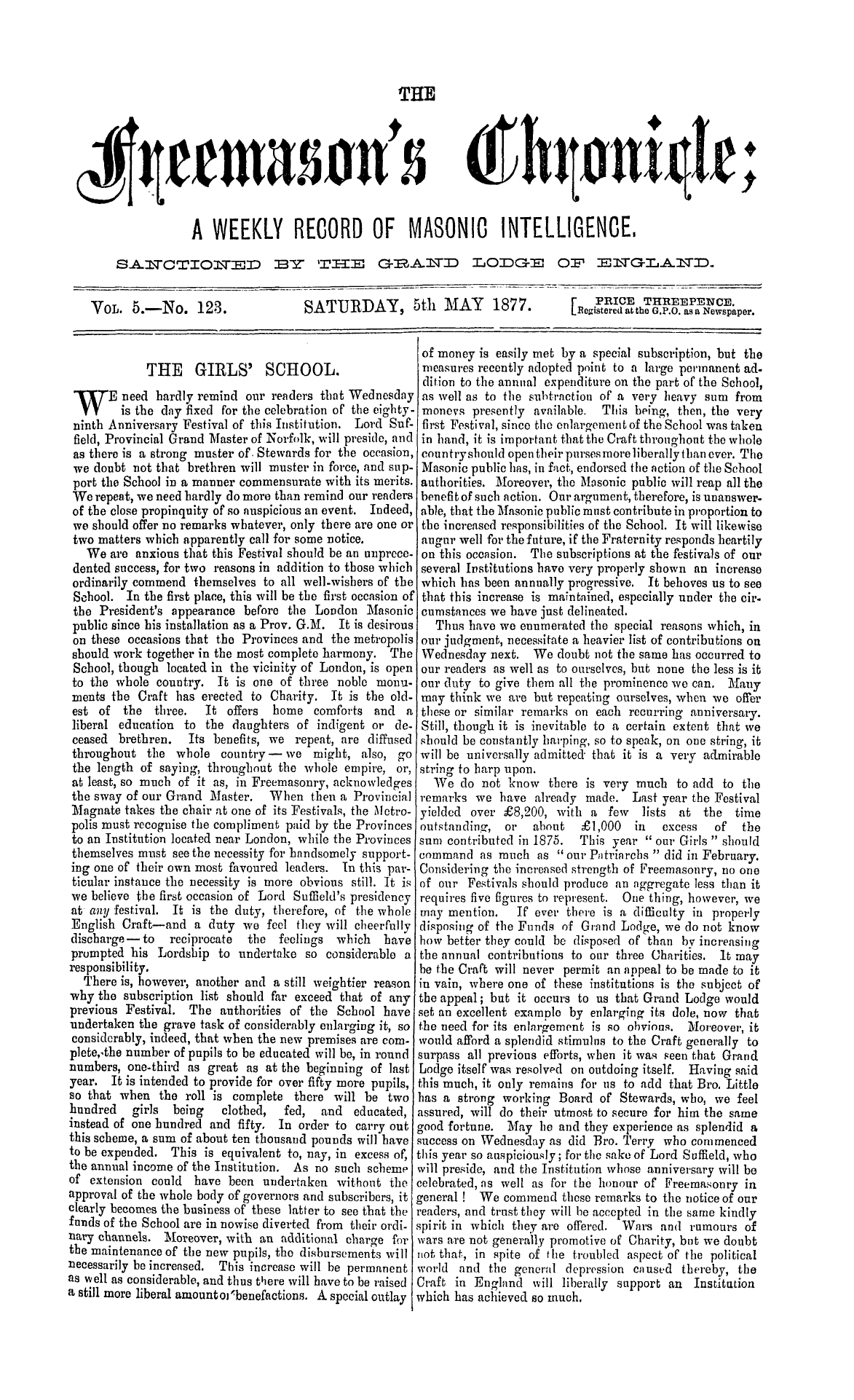 The Freemason's Chronicle