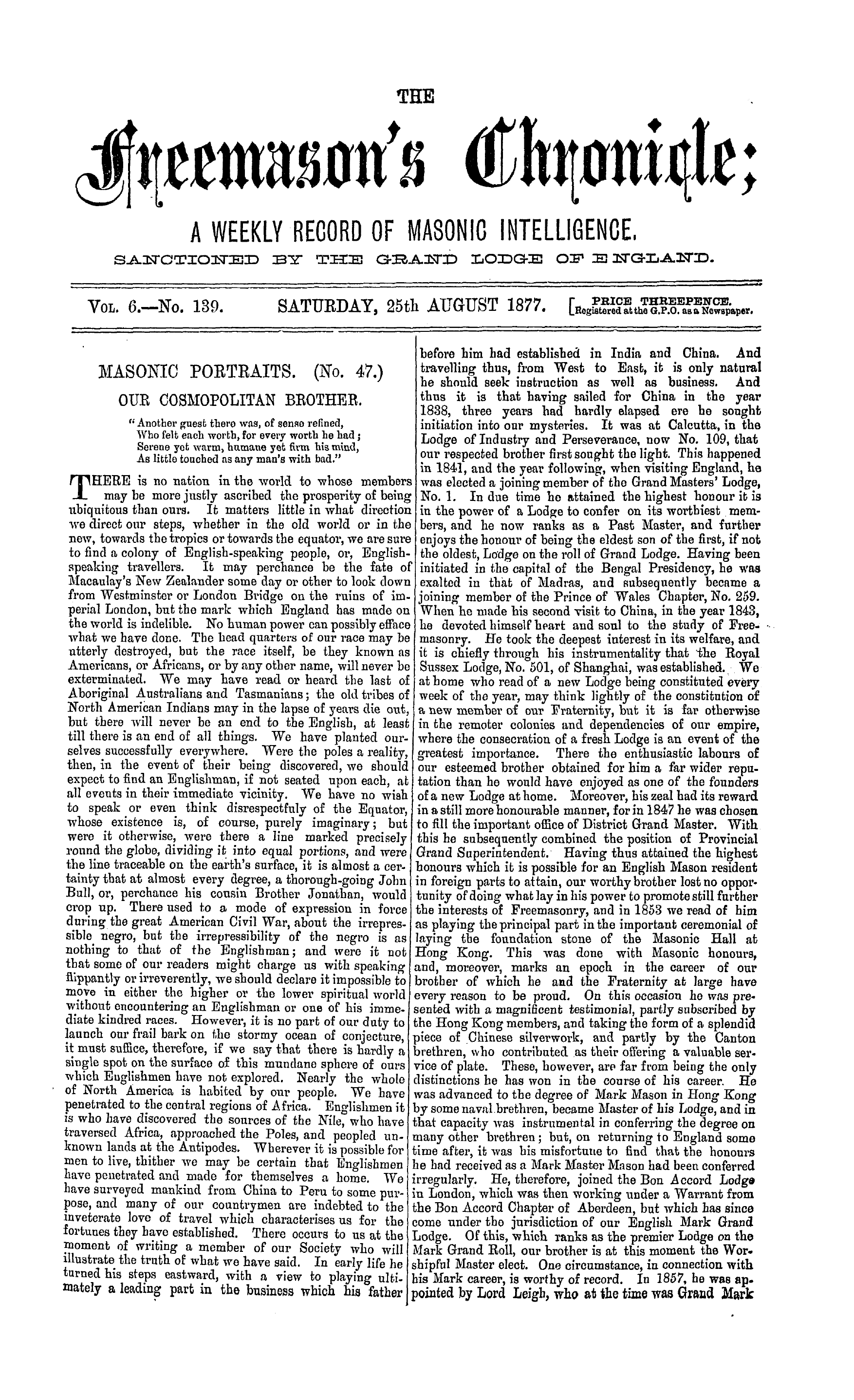 The Freemason's Chronicle