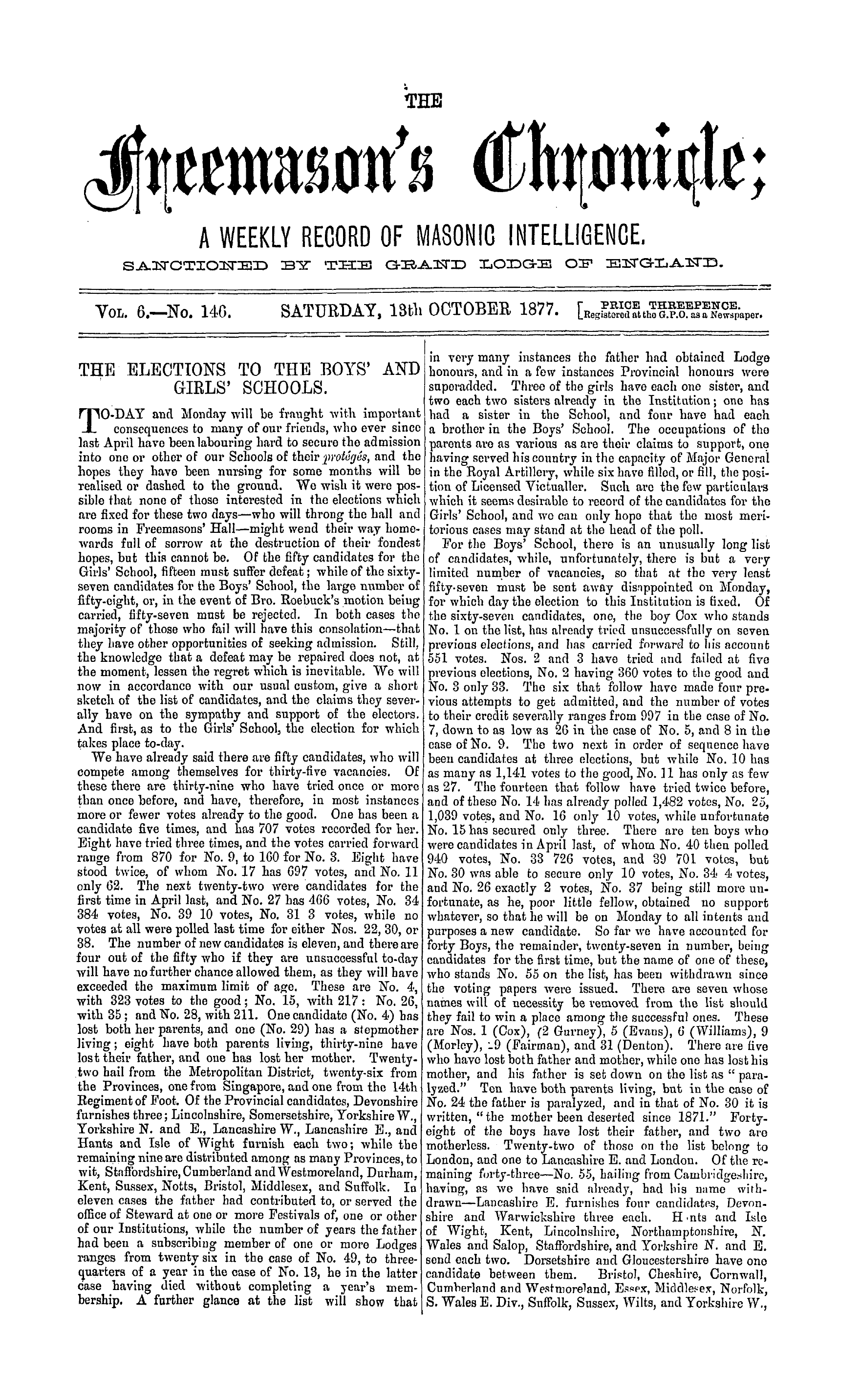 The Freemason's Chronicle