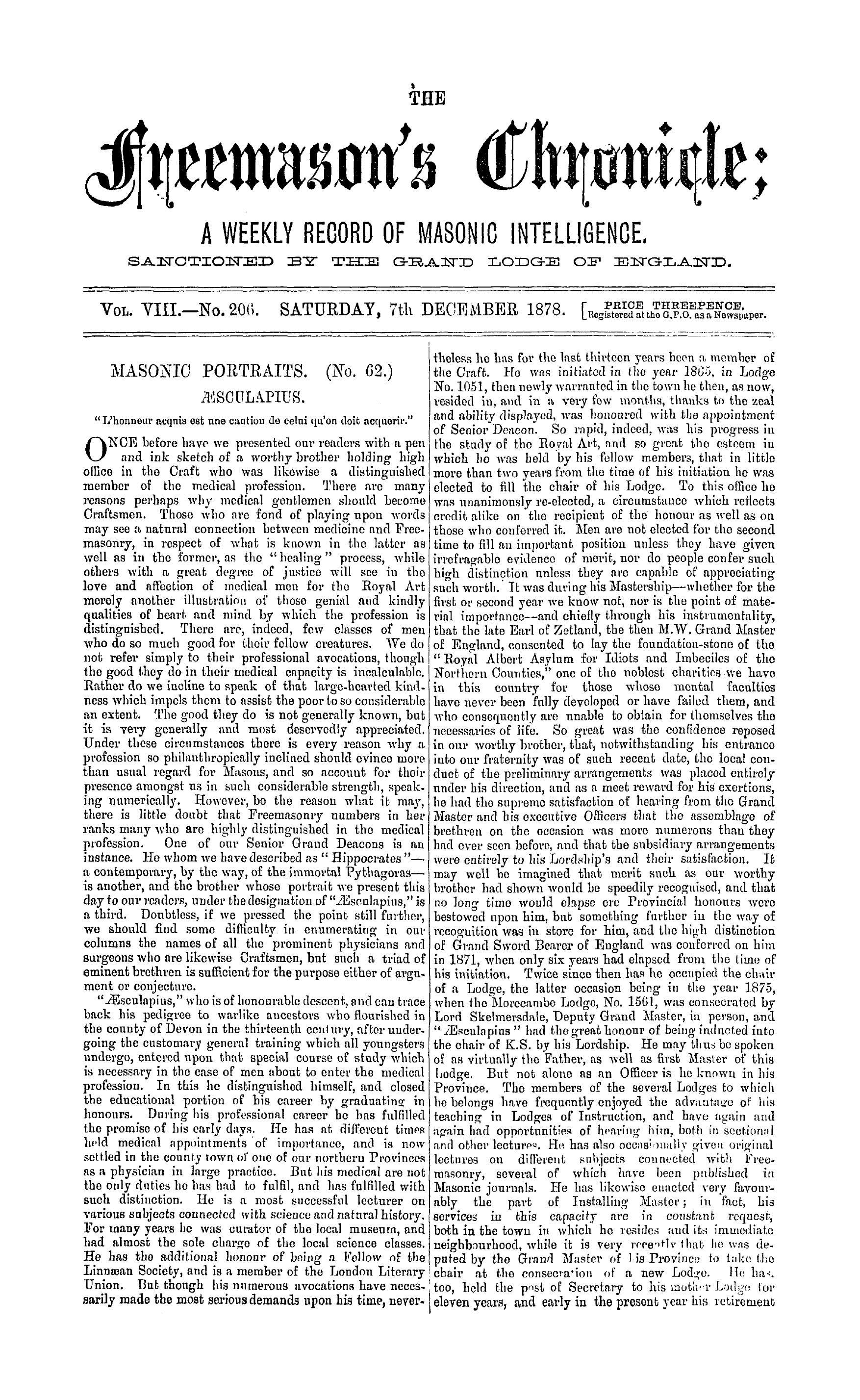 The Freemason's Chronicle