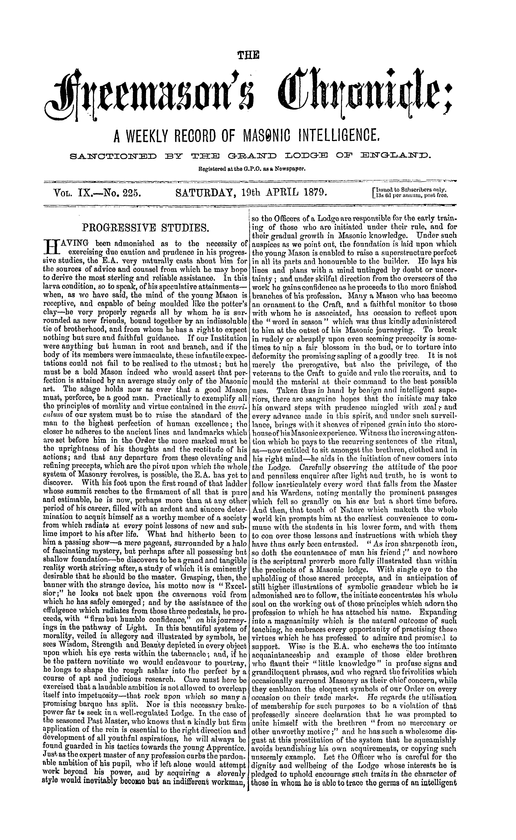 The Freemason's Chronicle