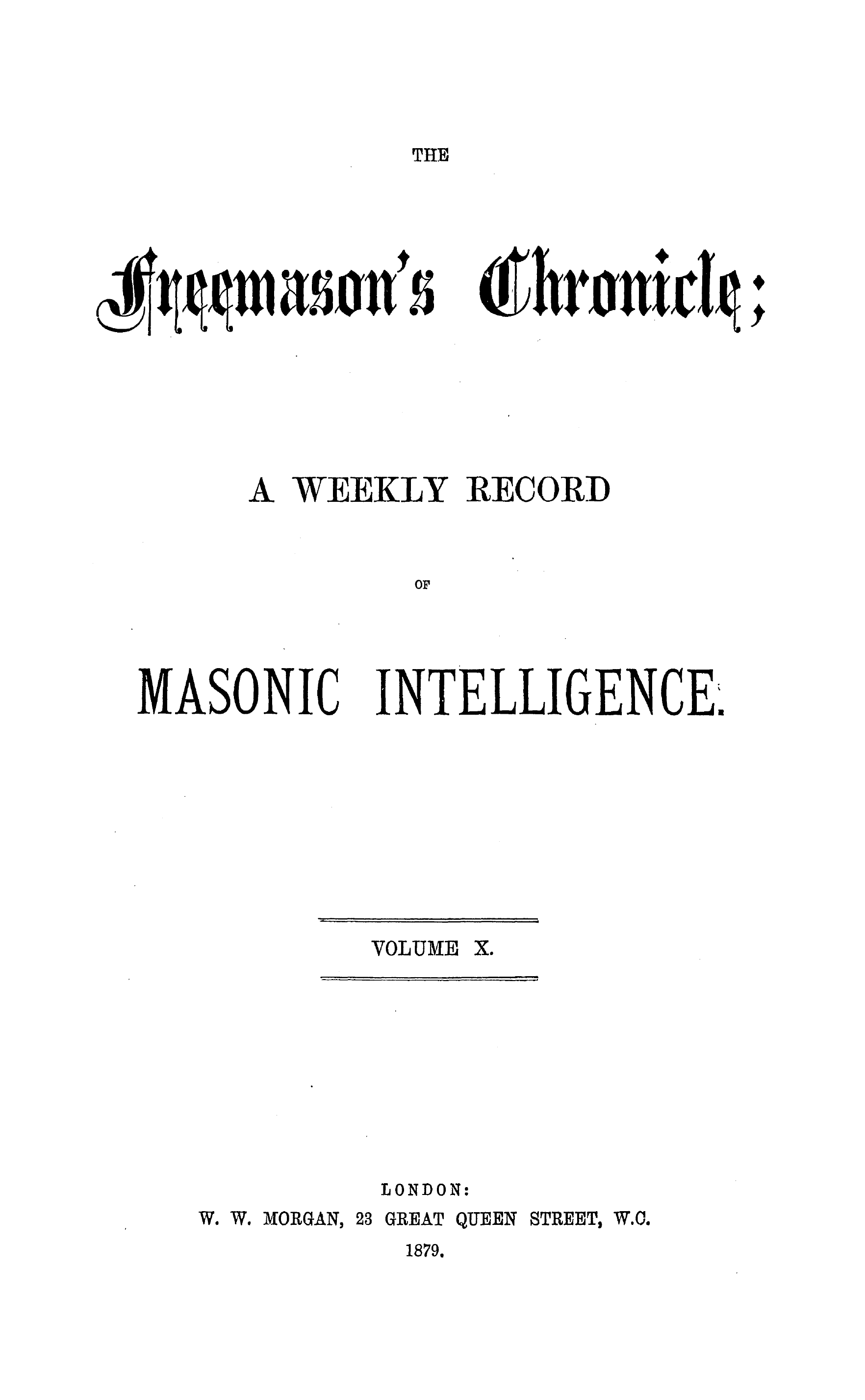 The Freemason's Chronicle