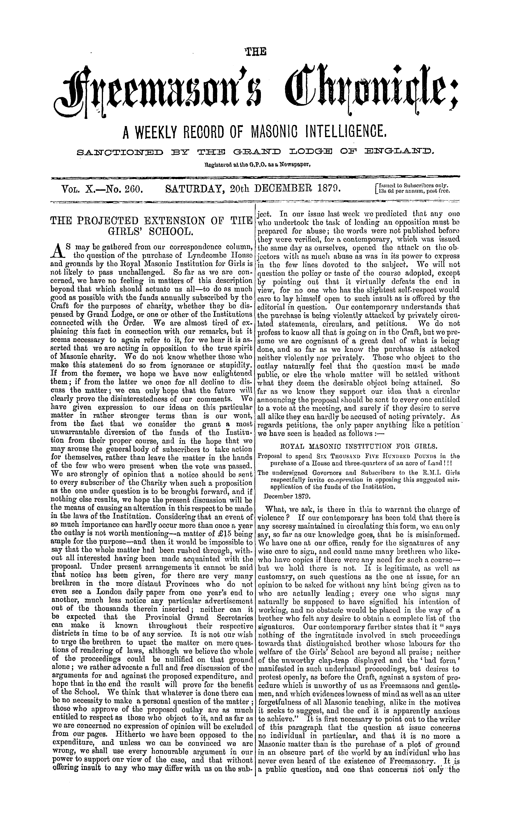 The Freemason's Chronicle