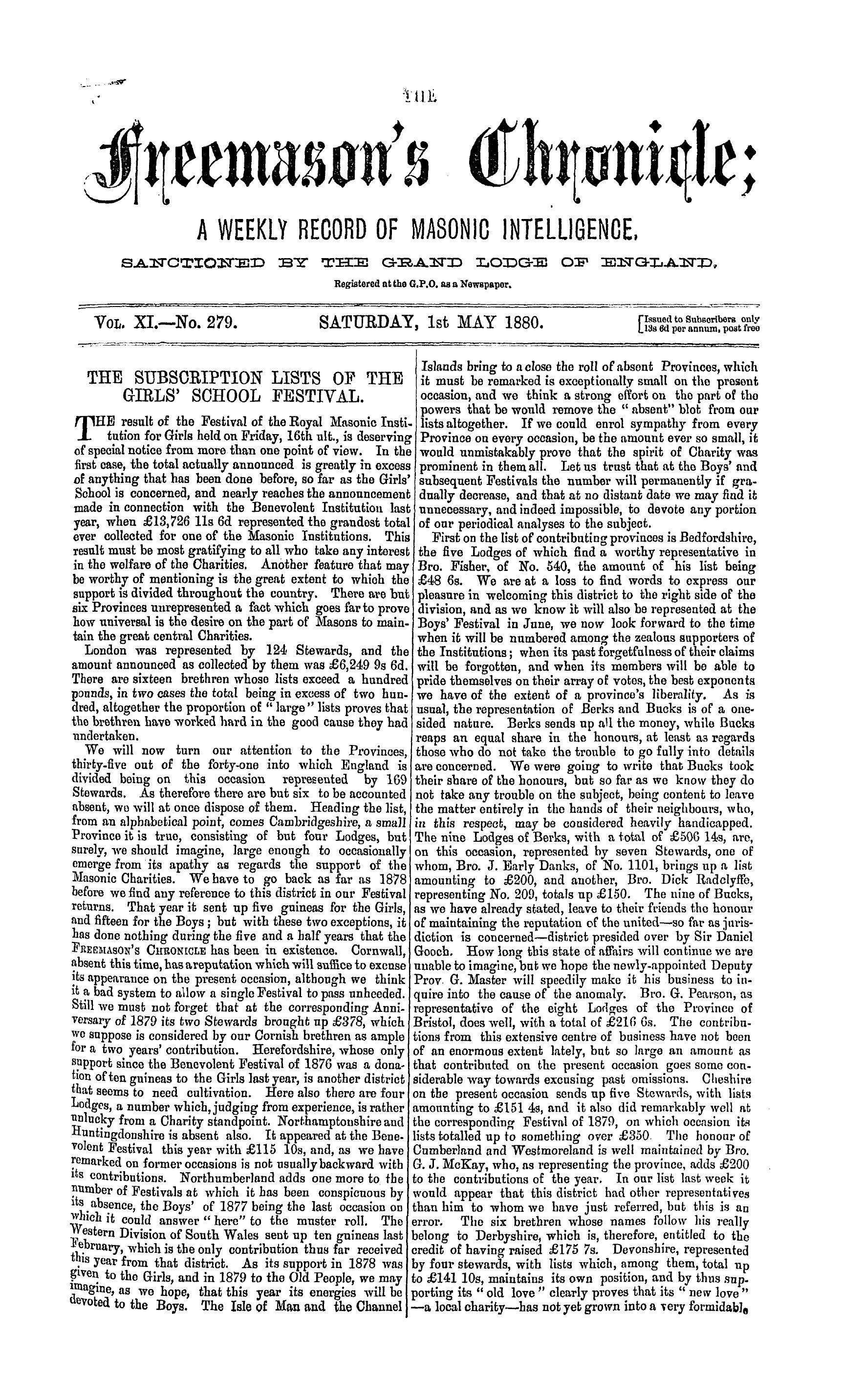 The Freemason's Chronicle
