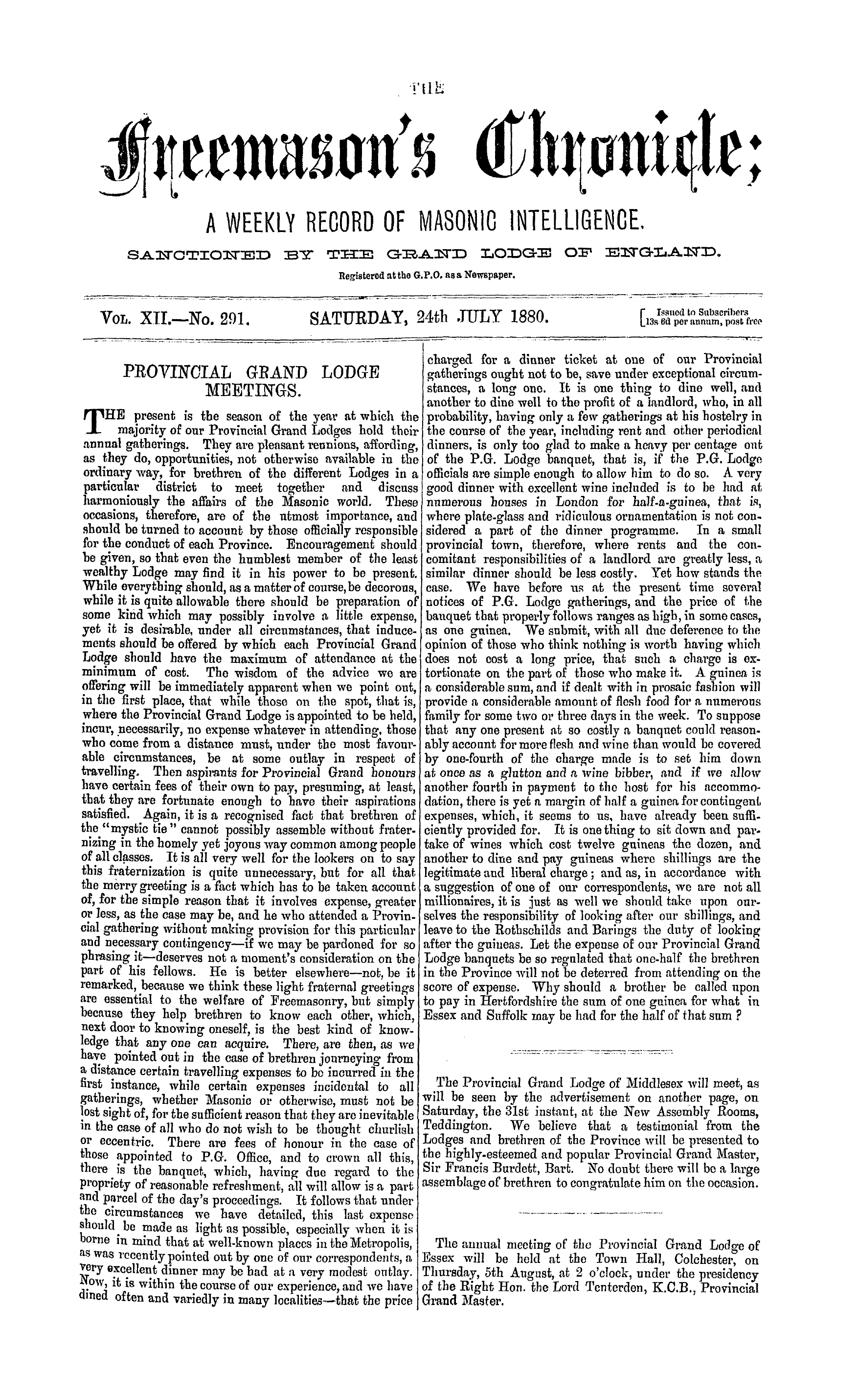 The Freemason's Chronicle