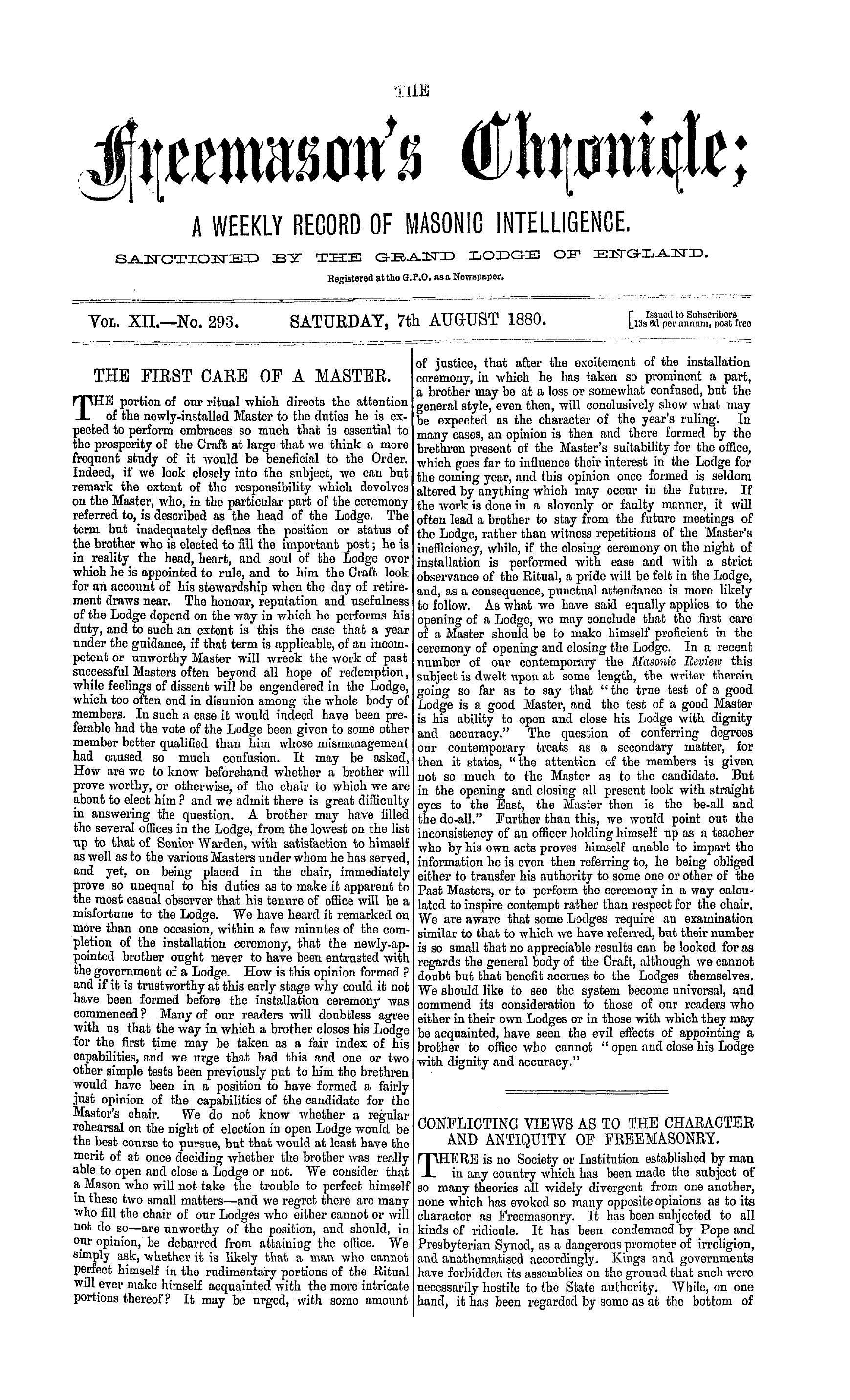 The Freemason's Chronicle