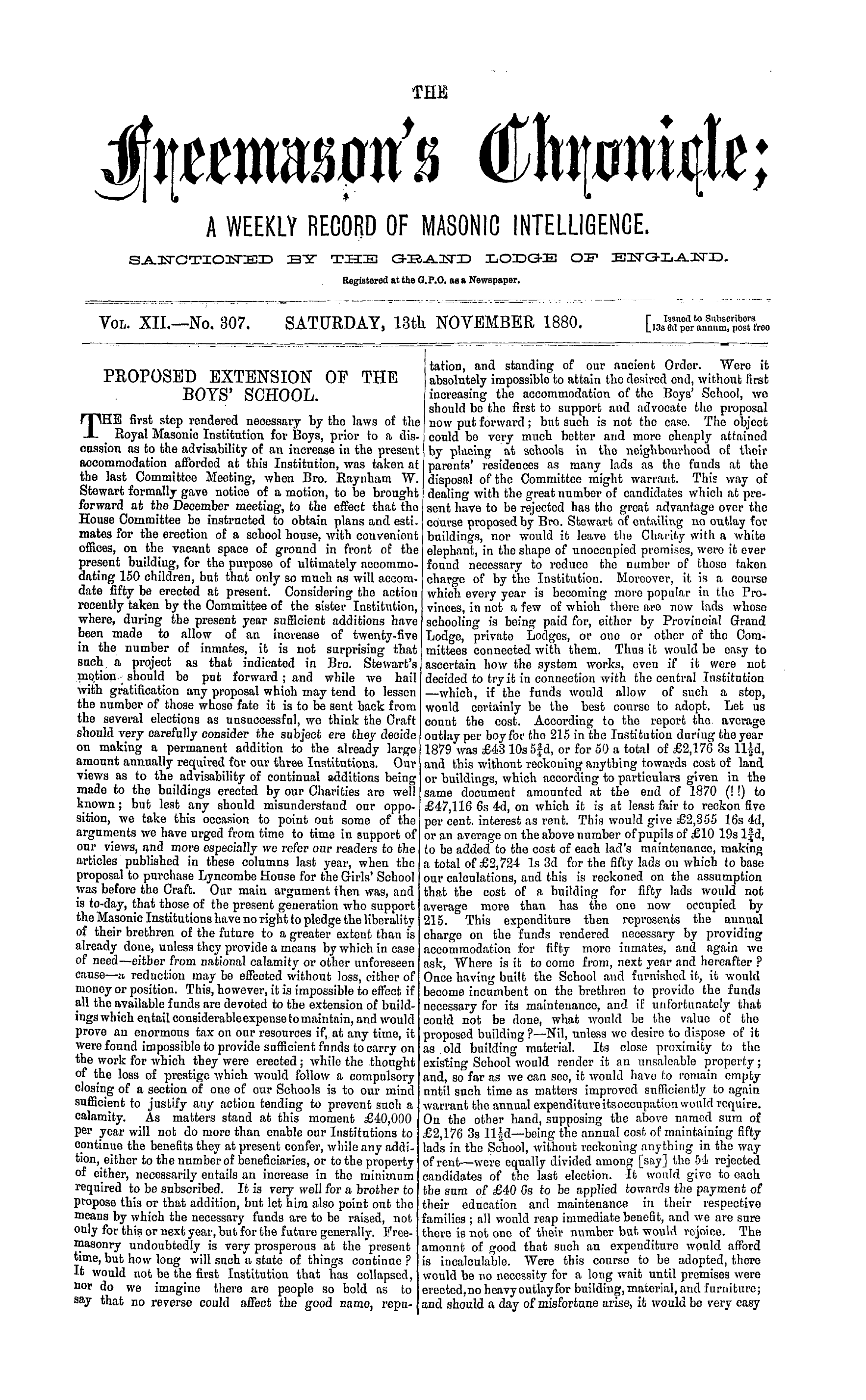 The Freemason's Chronicle