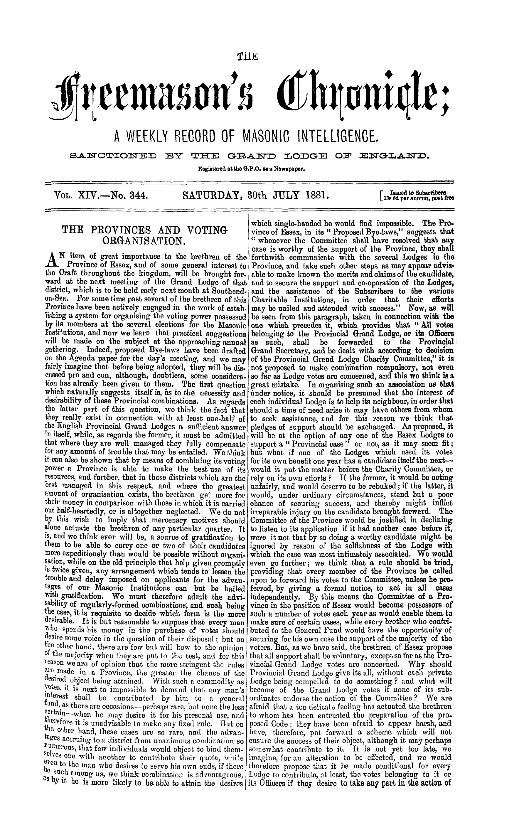 The Freemason's Chronicle