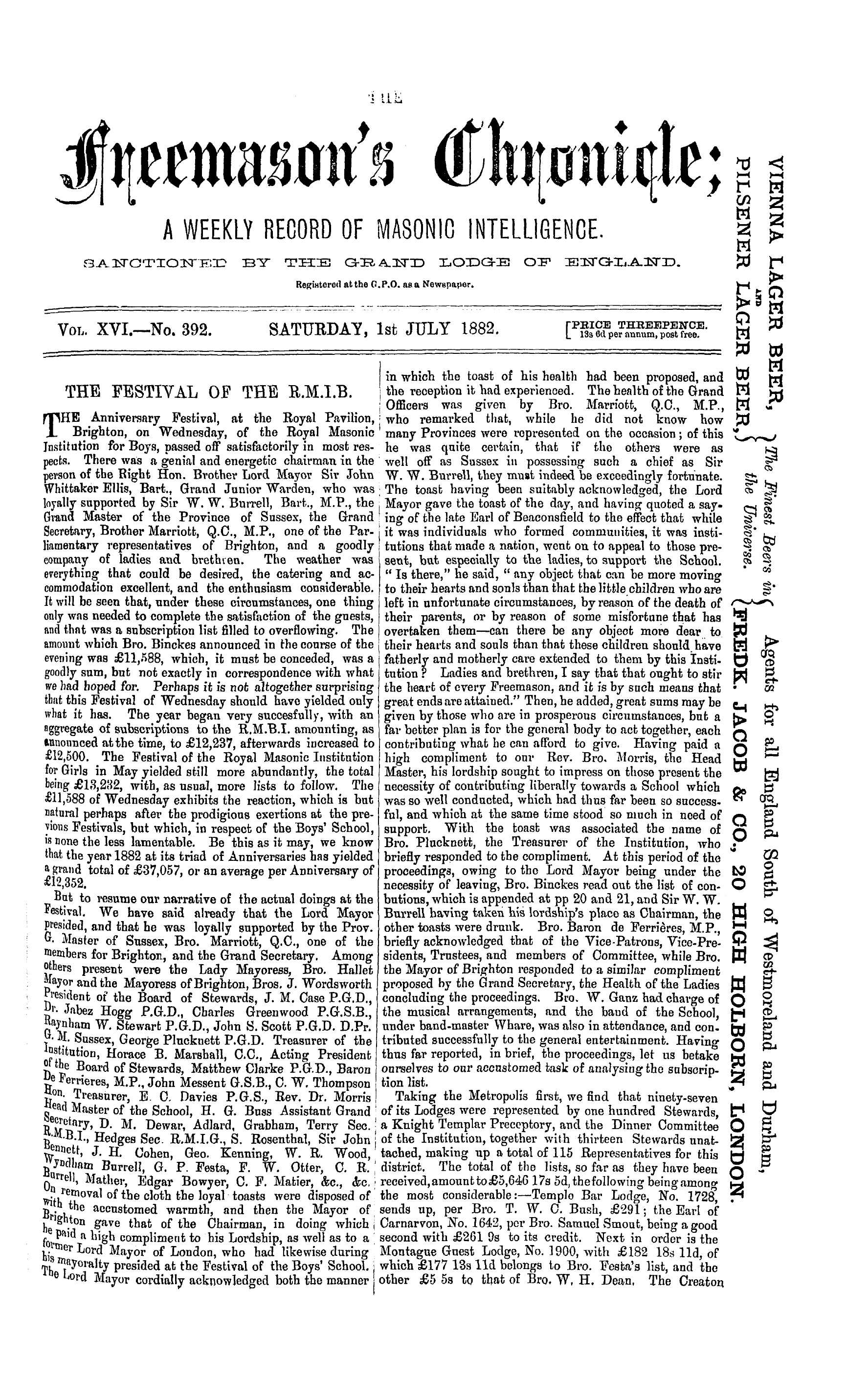 The Freemason's Chronicle