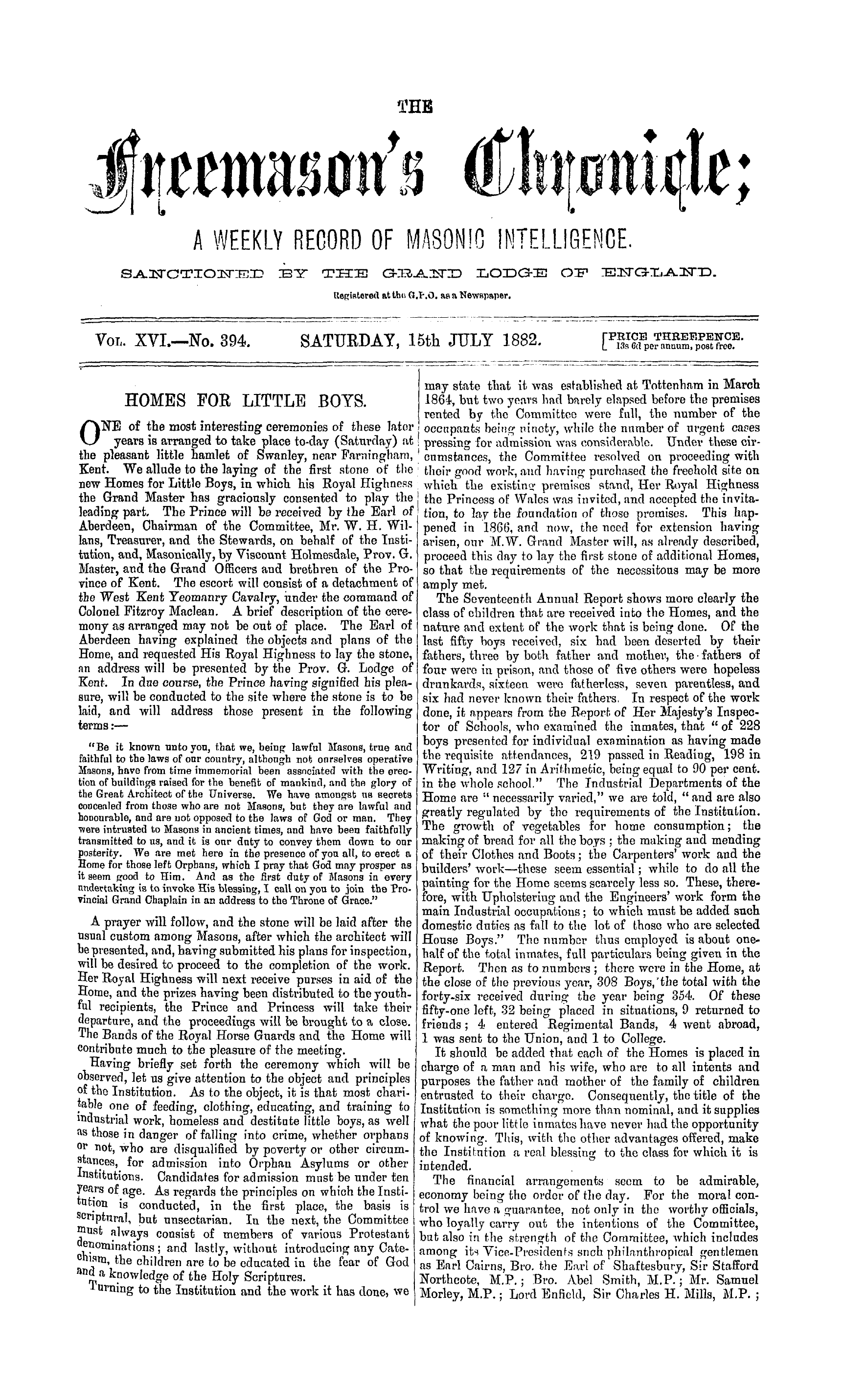 The Freemason's Chronicle