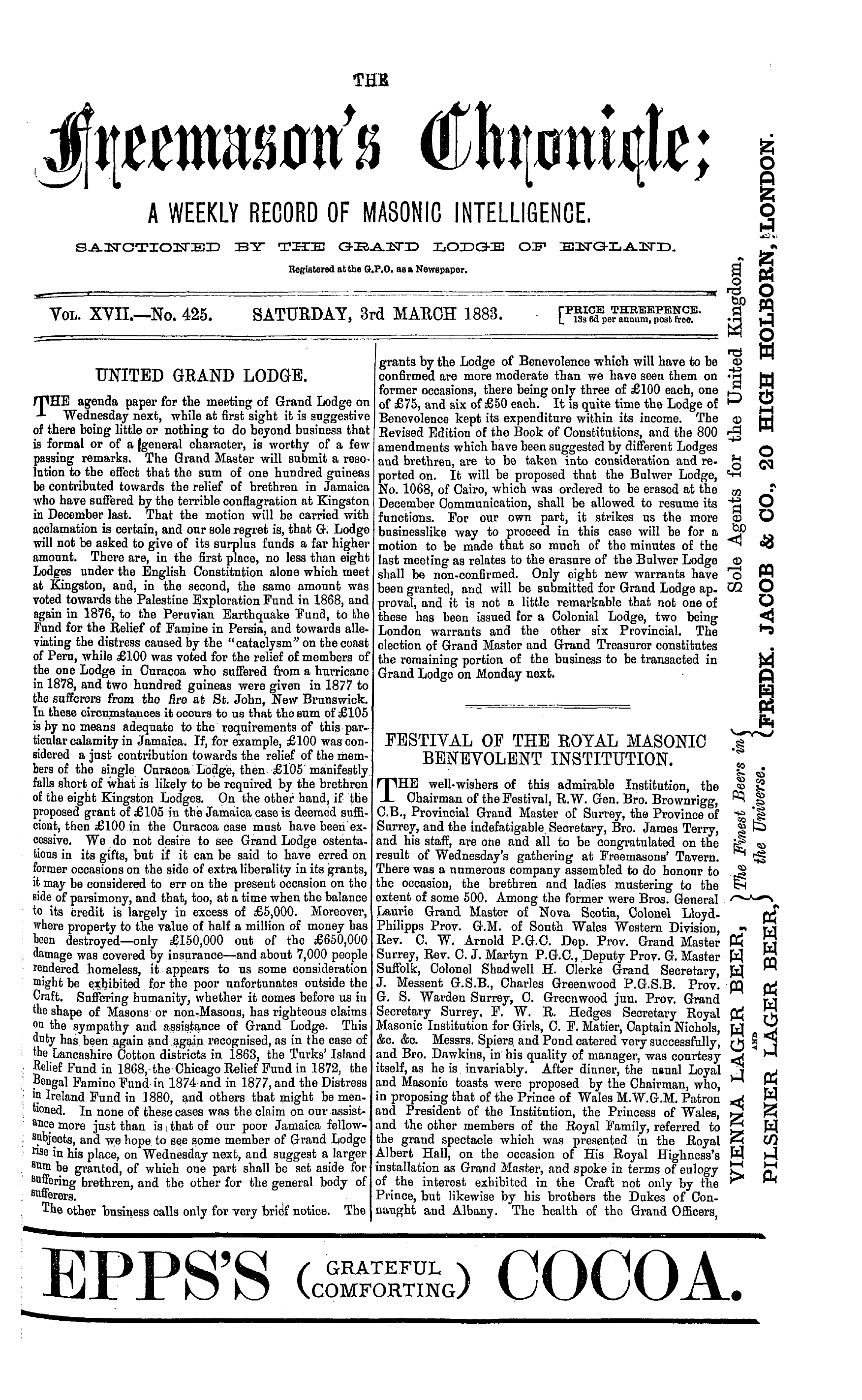 The Freemason's Chronicle