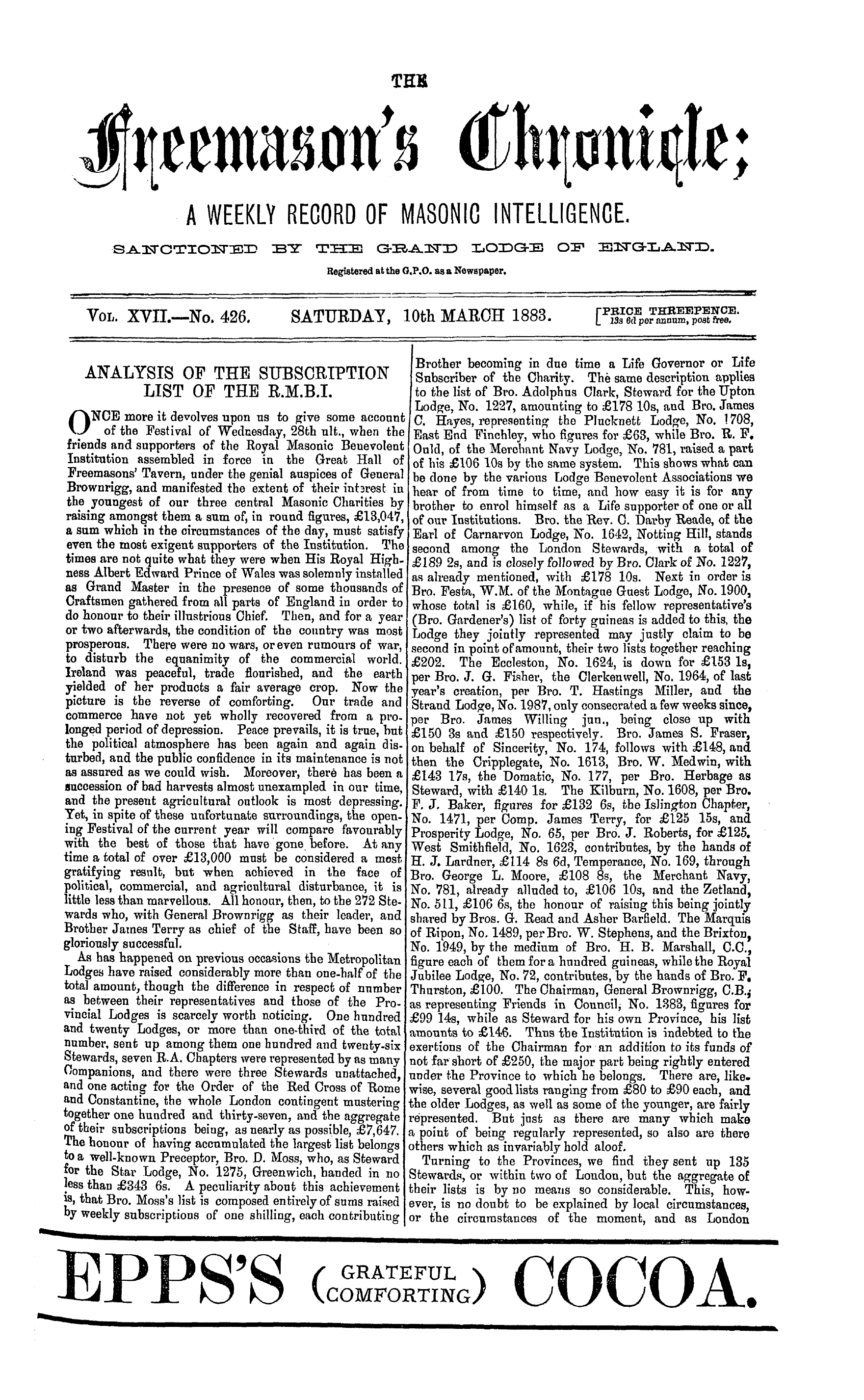 The Freemason's Chronicle