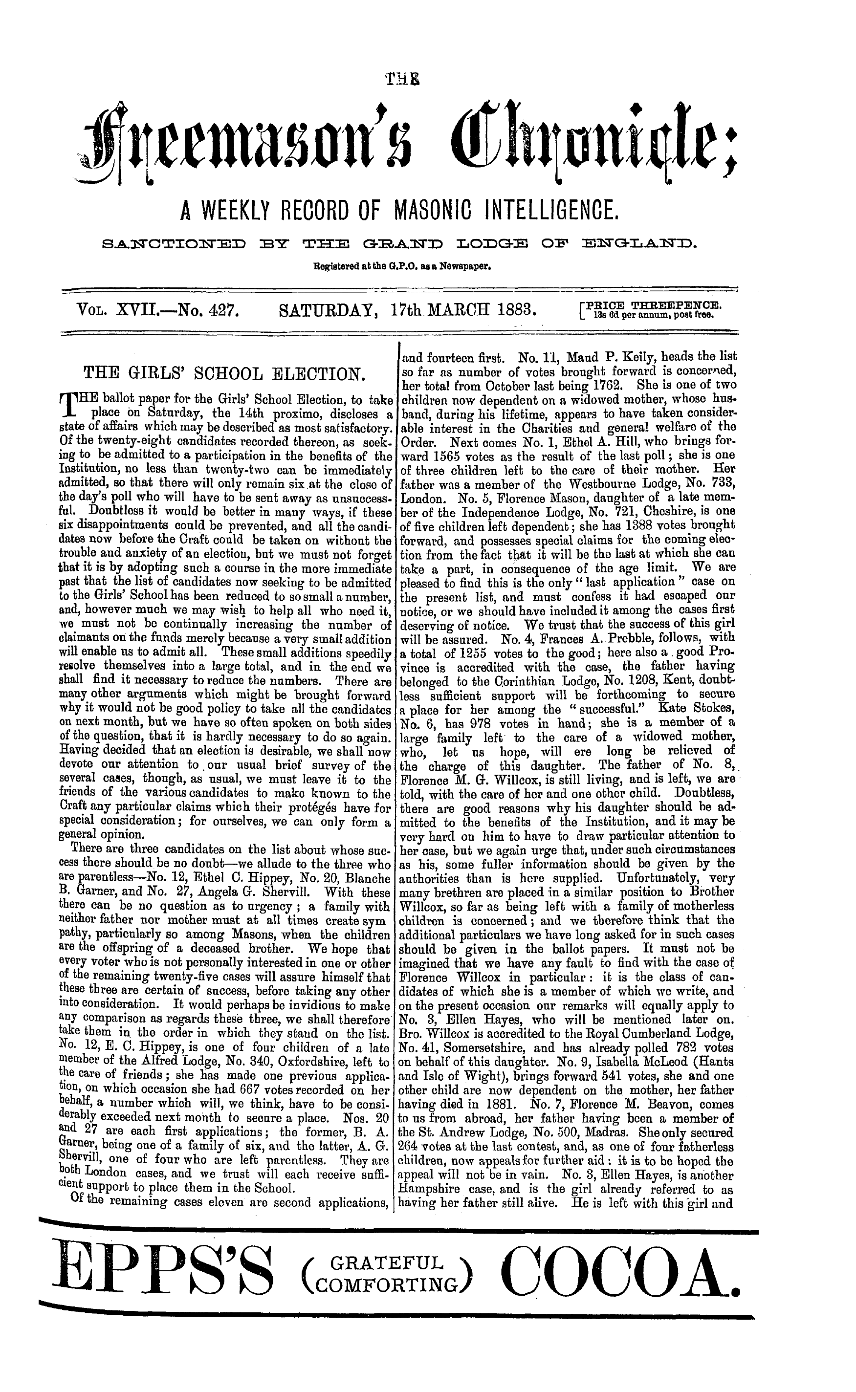 The Freemason's Chronicle