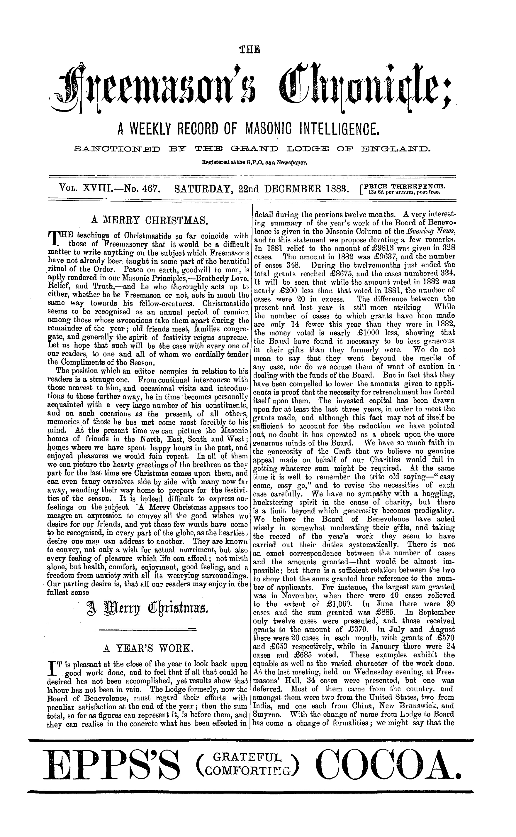 The Freemason's Chronicle