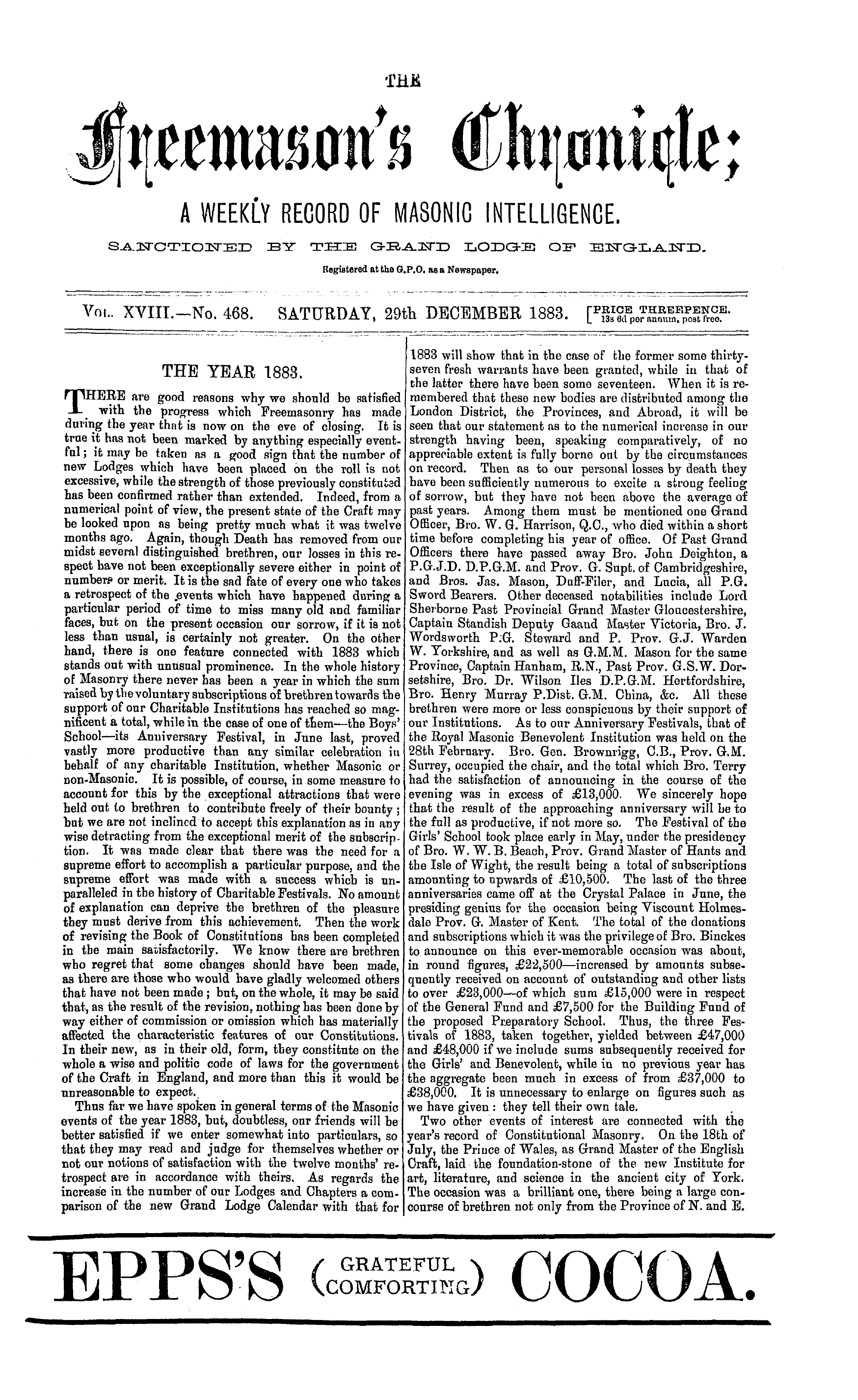 The Freemason's Chronicle