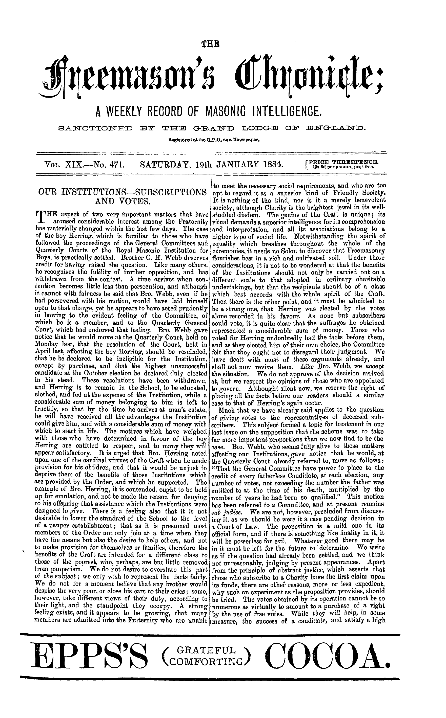 The Freemason's Chronicle