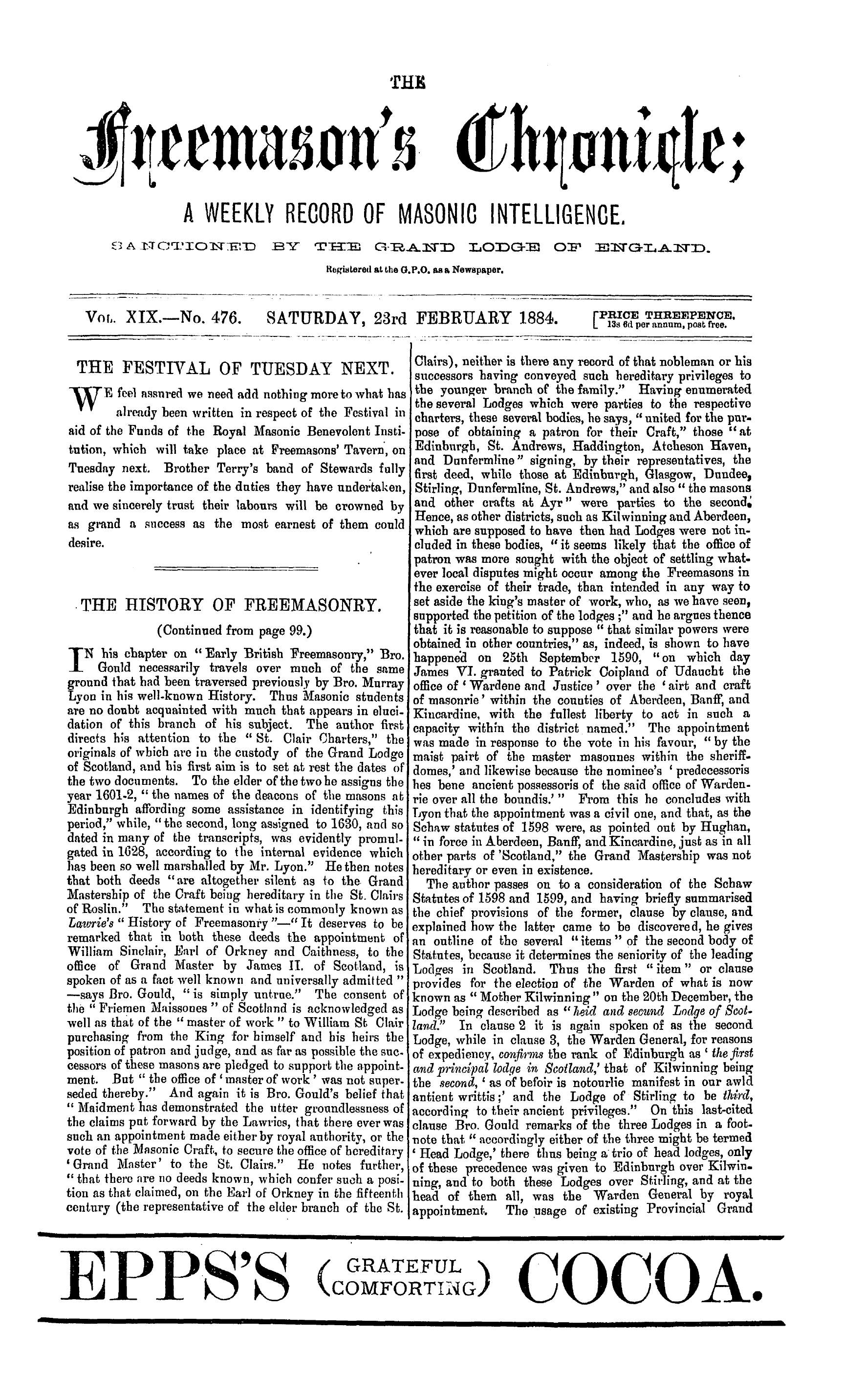 The Freemason's Chronicle