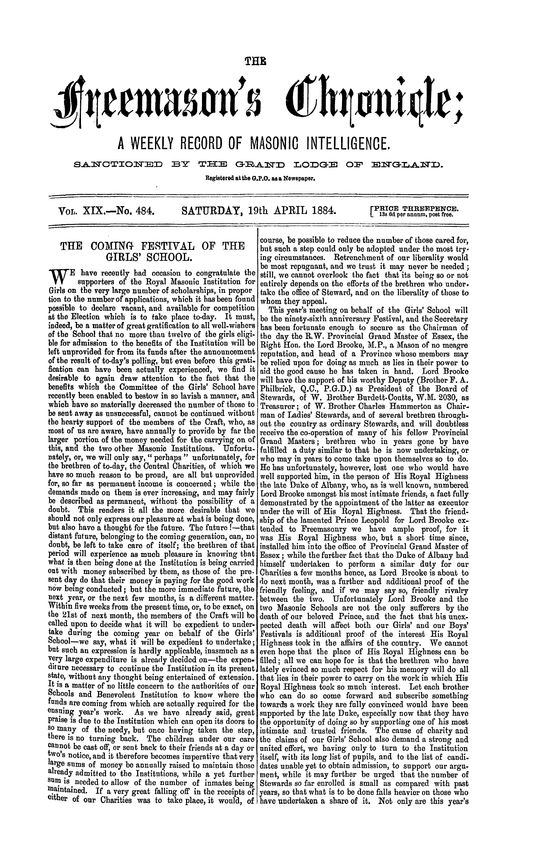 The Freemason's Chronicle