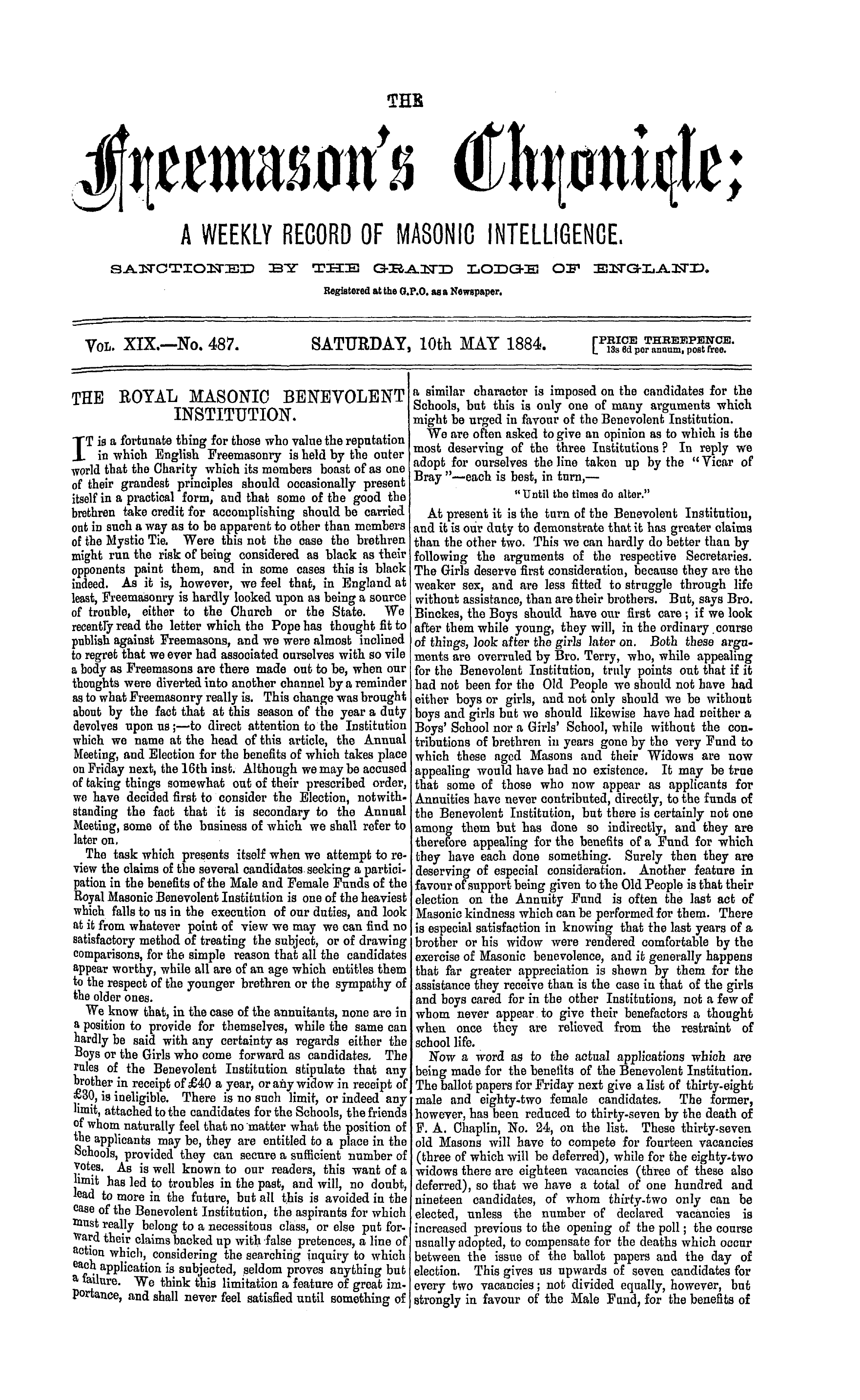 The Freemason's Chronicle