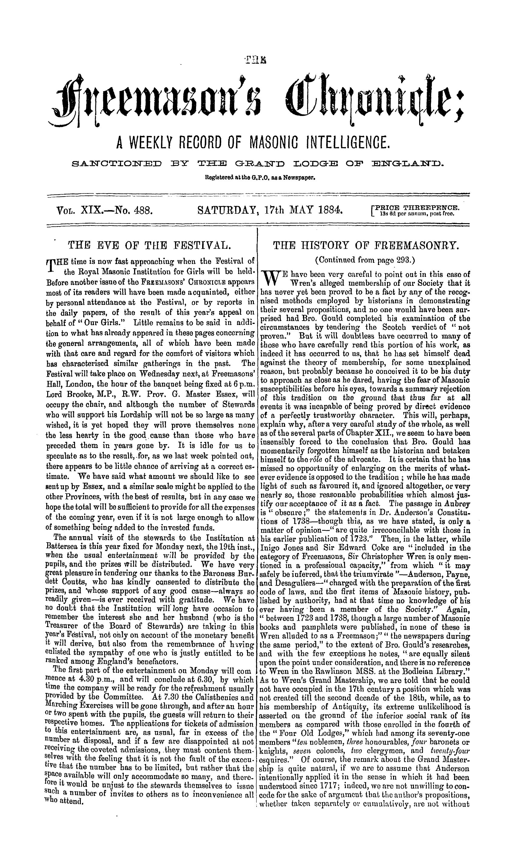 The Freemason's Chronicle