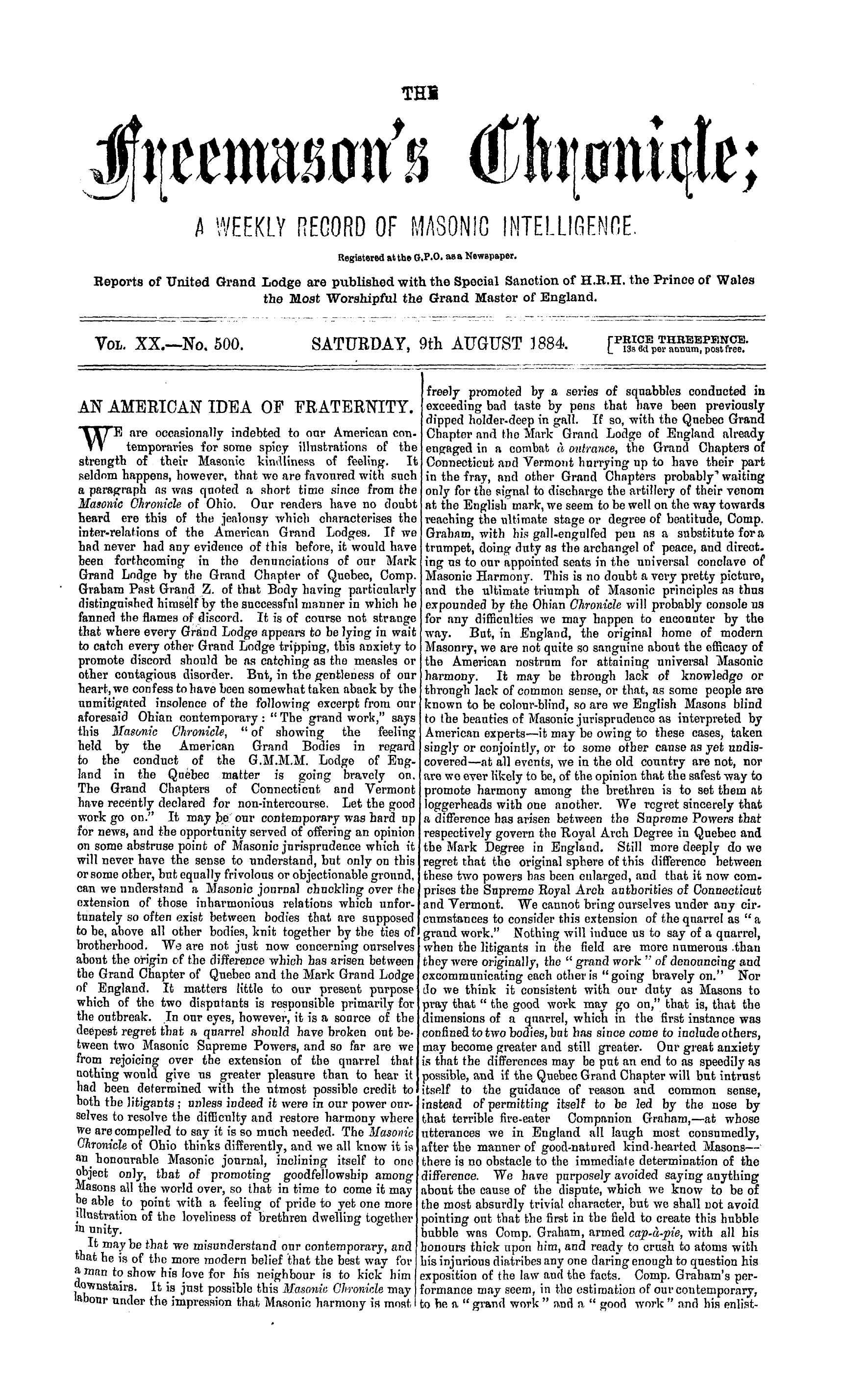 The Freemason's Chronicle