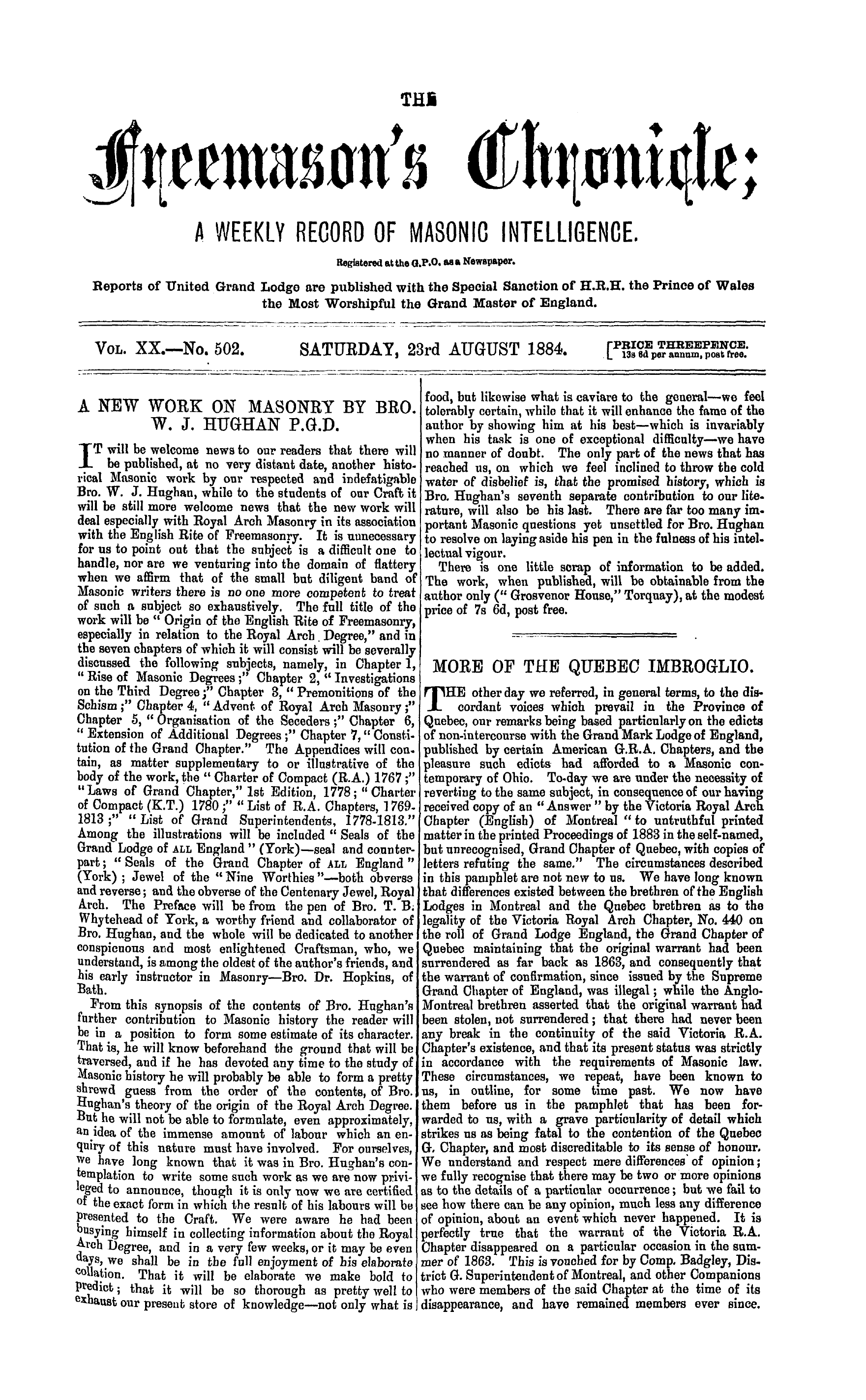 The Freemason's Chronicle