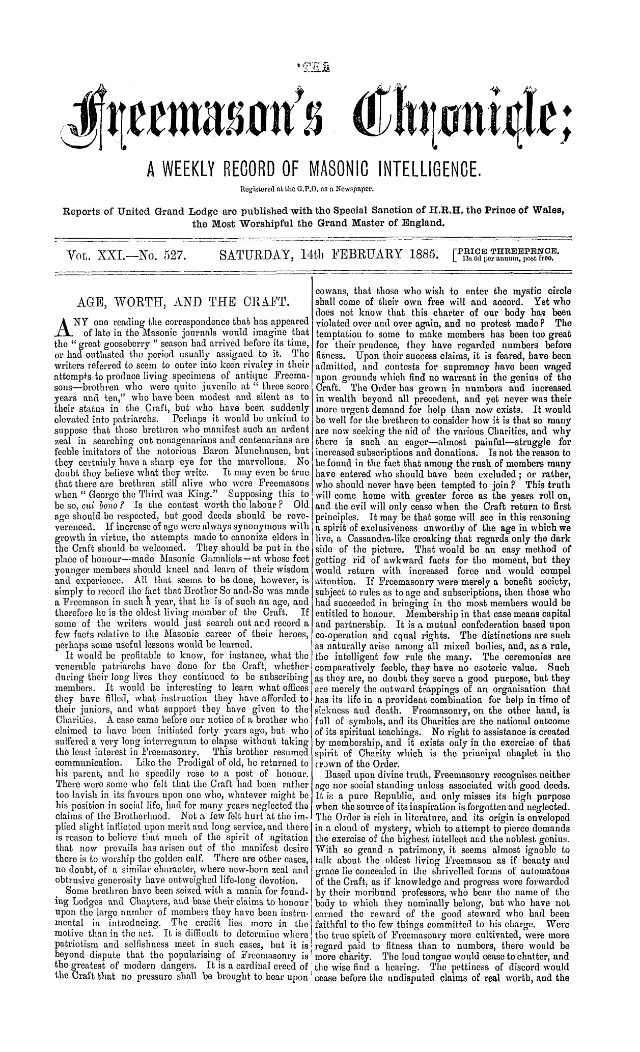The Freemason's Chronicle