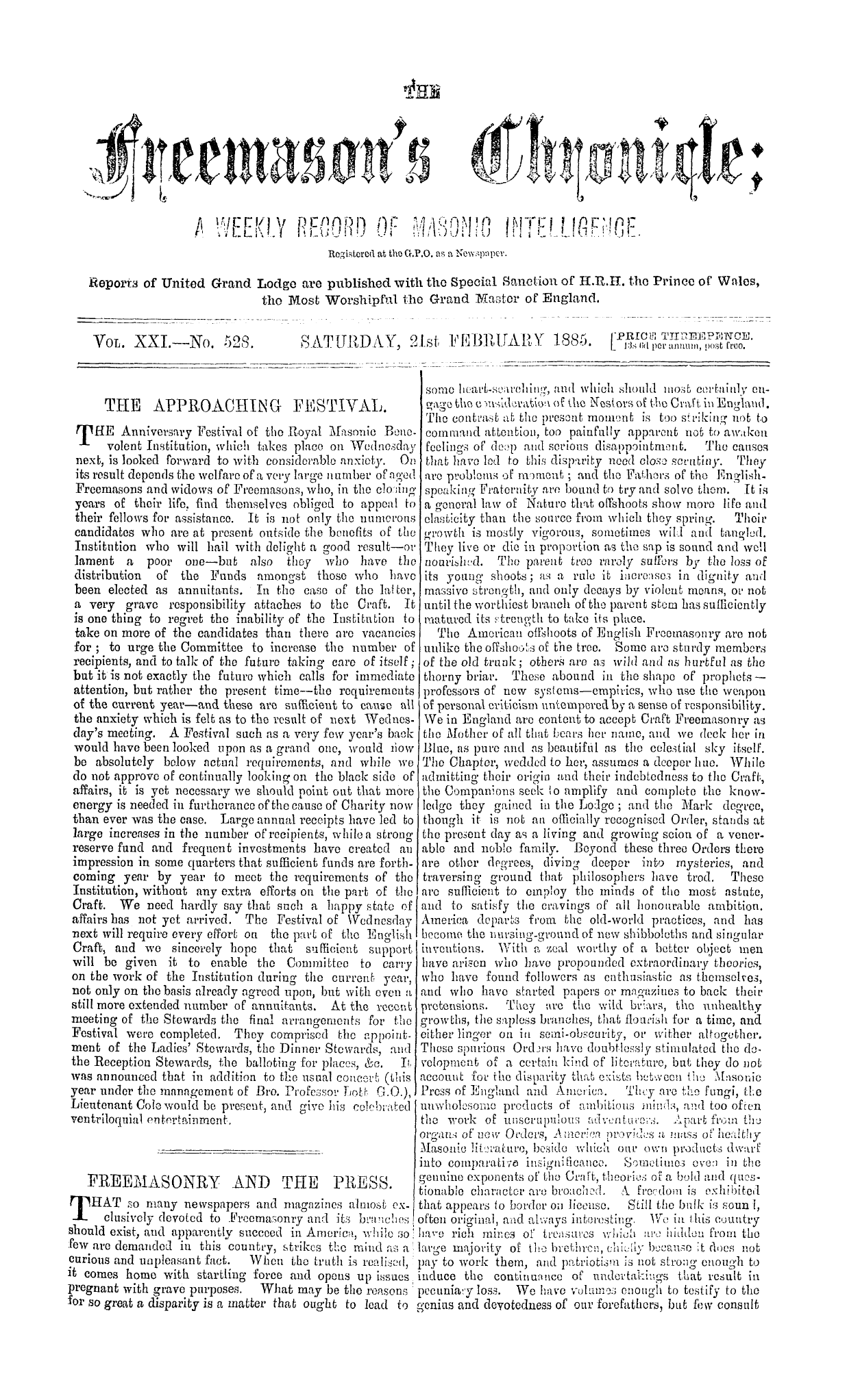 The Freemason's Chronicle