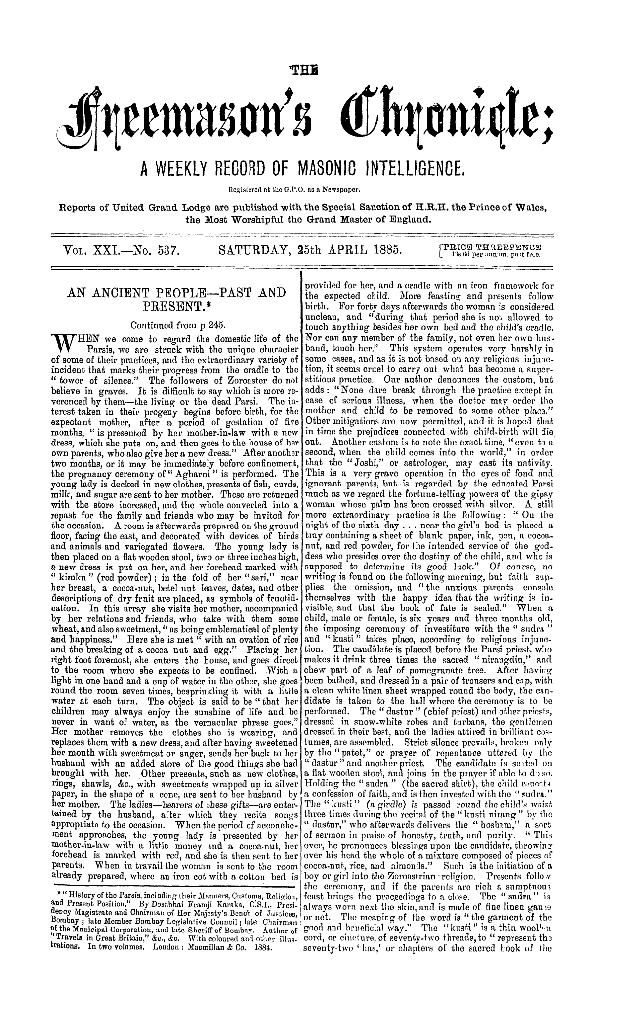 The Freemason's Chronicle