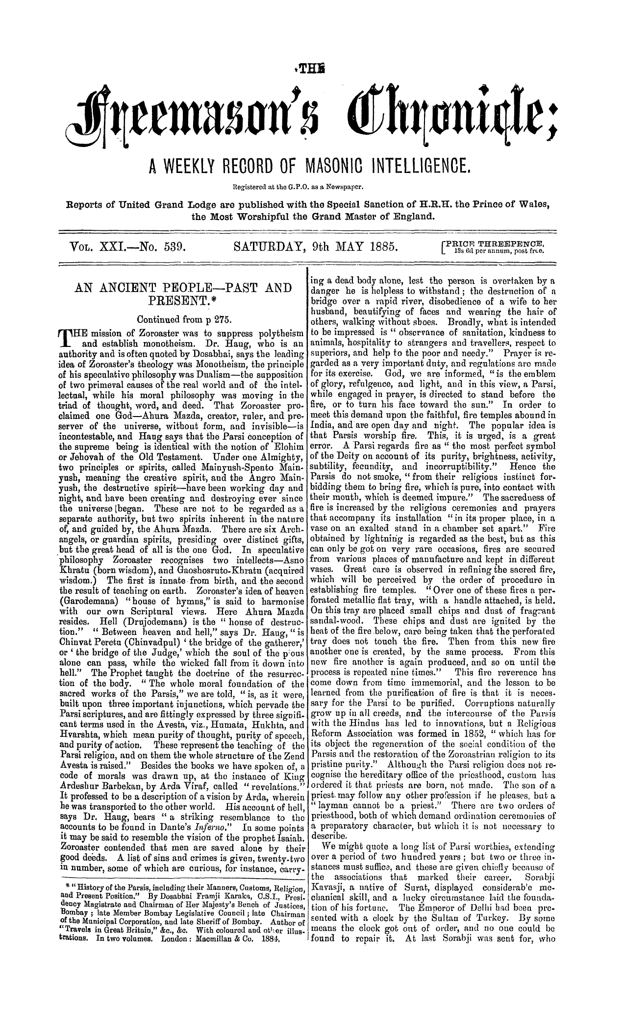 The Freemason's Chronicle