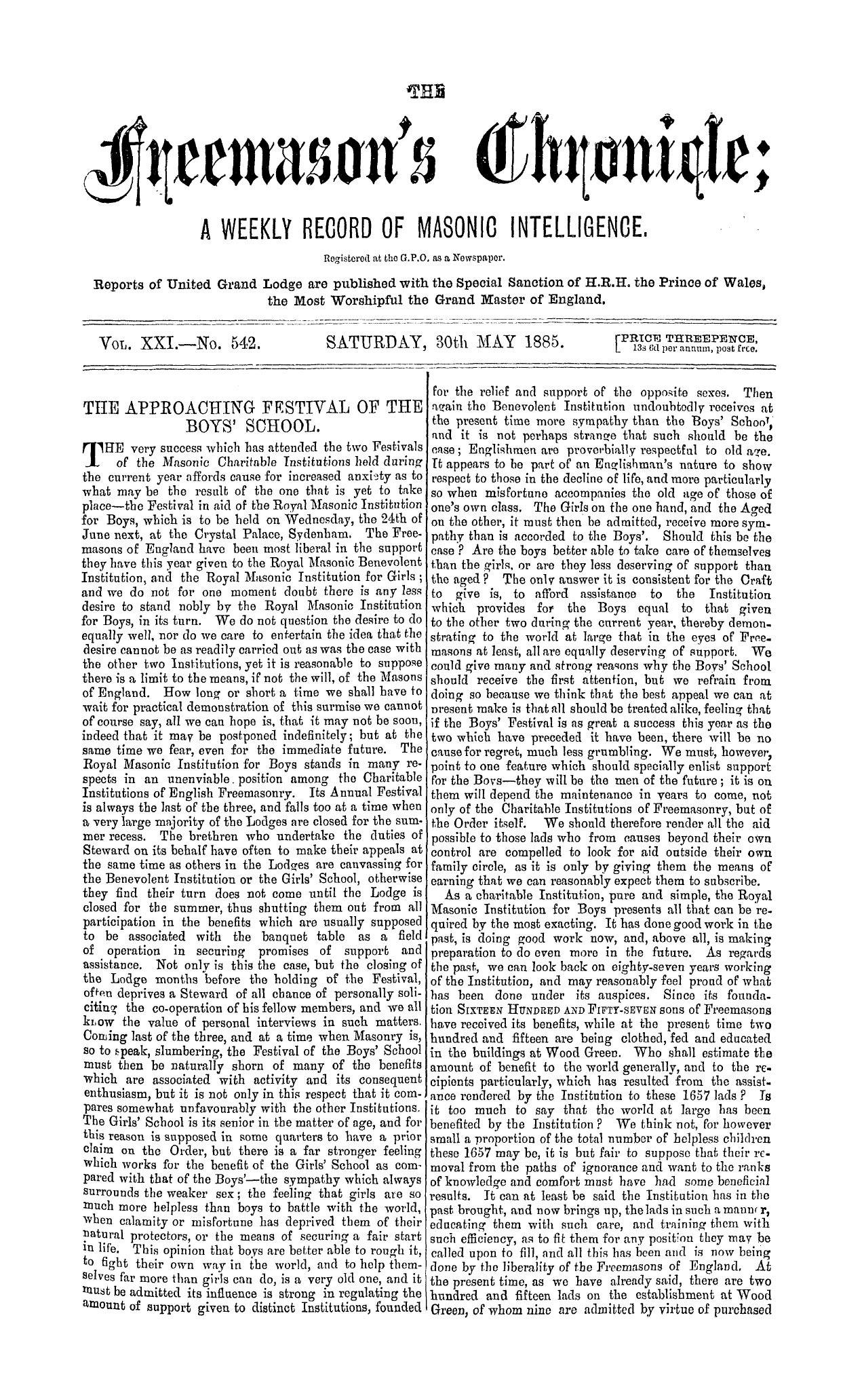 The Freemason's Chronicle