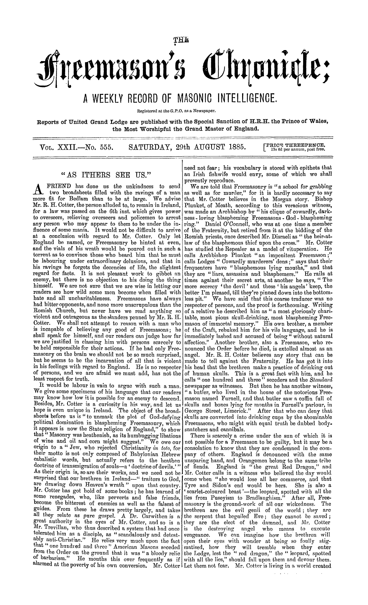 The Freemason's Chronicle