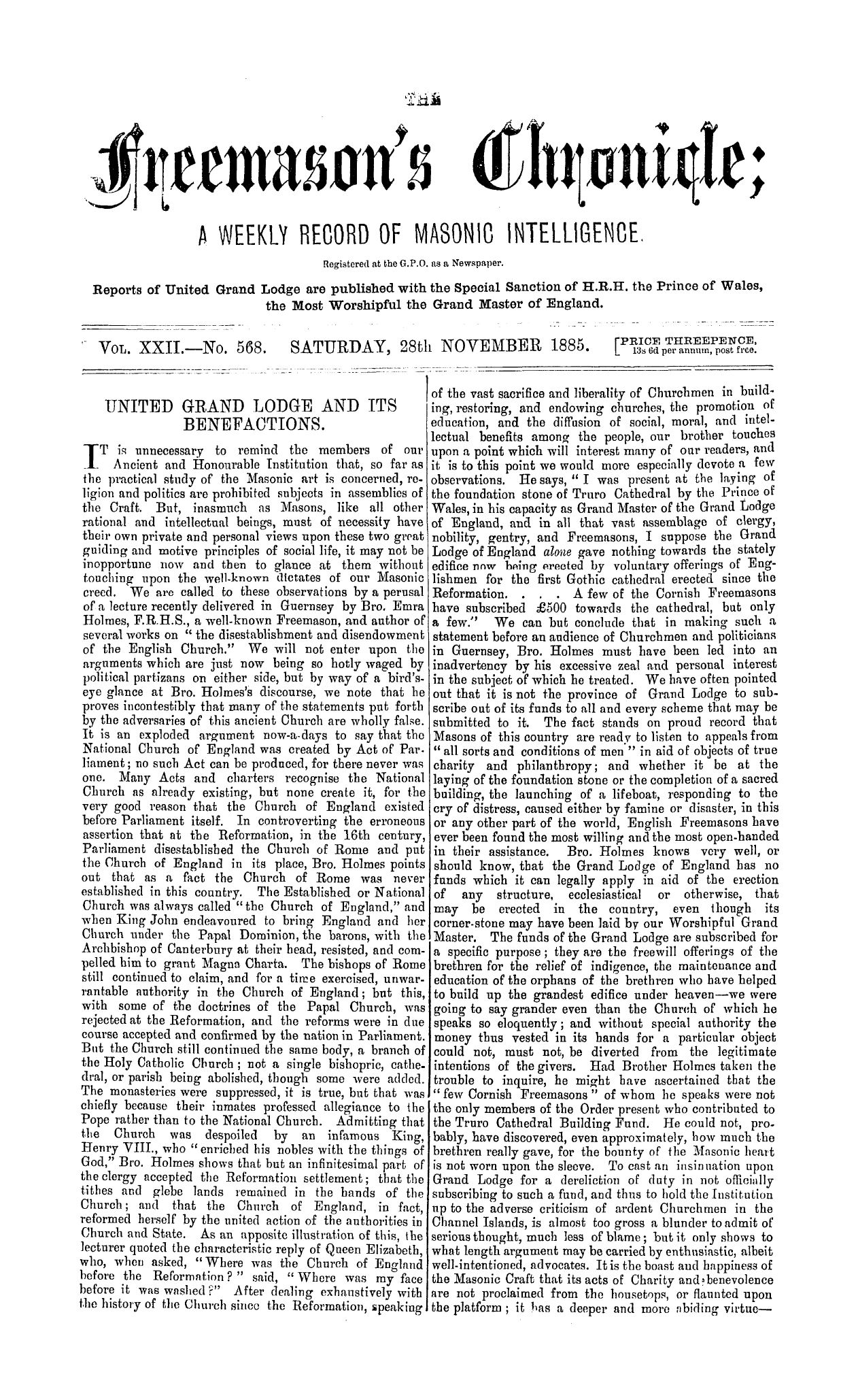 The Freemason's Chronicle