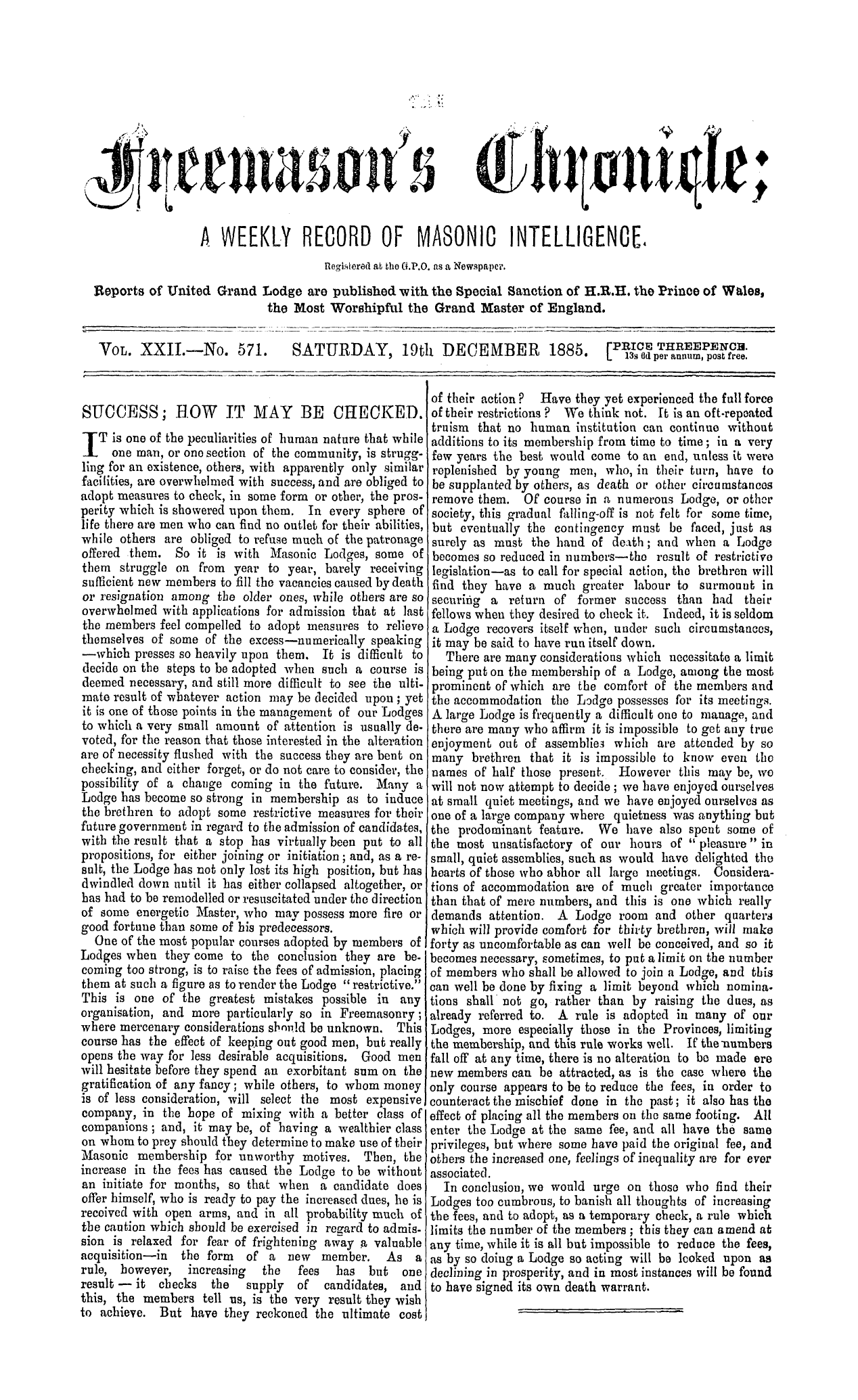 The Freemason's Chronicle